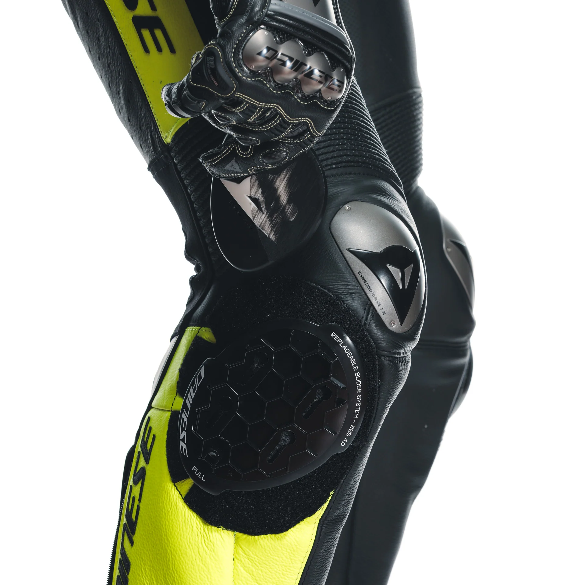 Dainese Misano 3 D-AIR® Einteiler Lederkombi – Perforierter Airbag Rennanzug | Herren | Schwarz/Neon Gelb - Image 5
