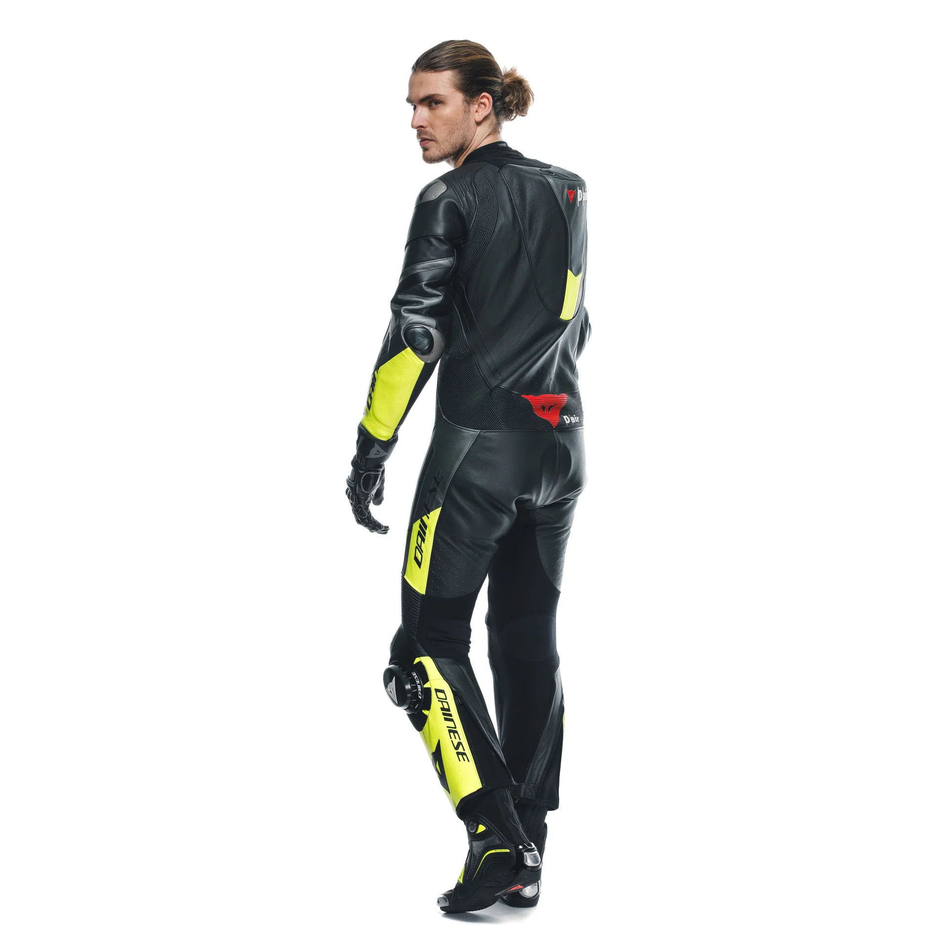 Dainese Misano 3 D-AIR® Einteiler Lederkombi – Perforierter Airbag Rennanzug | Herren | Schwarz/Neon Gelb - Image 7