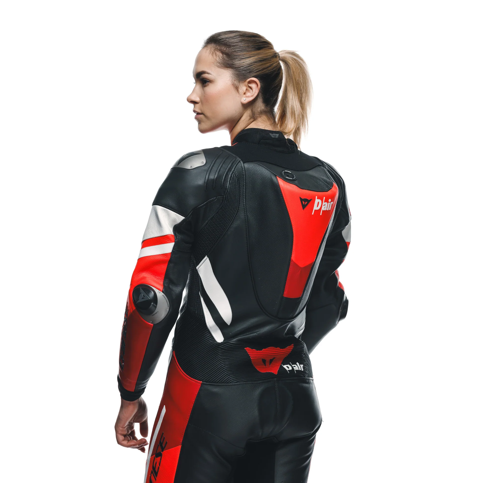 Dainese Misano 3 Lady D-AIR® Einteiler Lederkombi – Perforierter Airbag Rennanzug | Frauen | Rot - Image 5