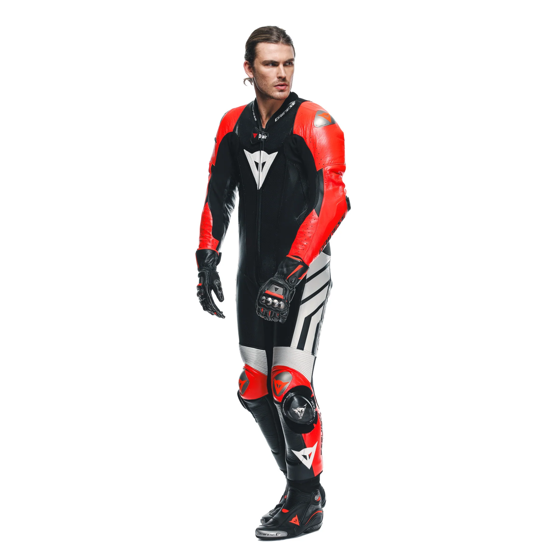 Dainese Mugello 3 D-AIR® Einteiler Lederkombi – Perforierter Airbag Rennanzug | Herren | Schwarz/Rot - Image 11