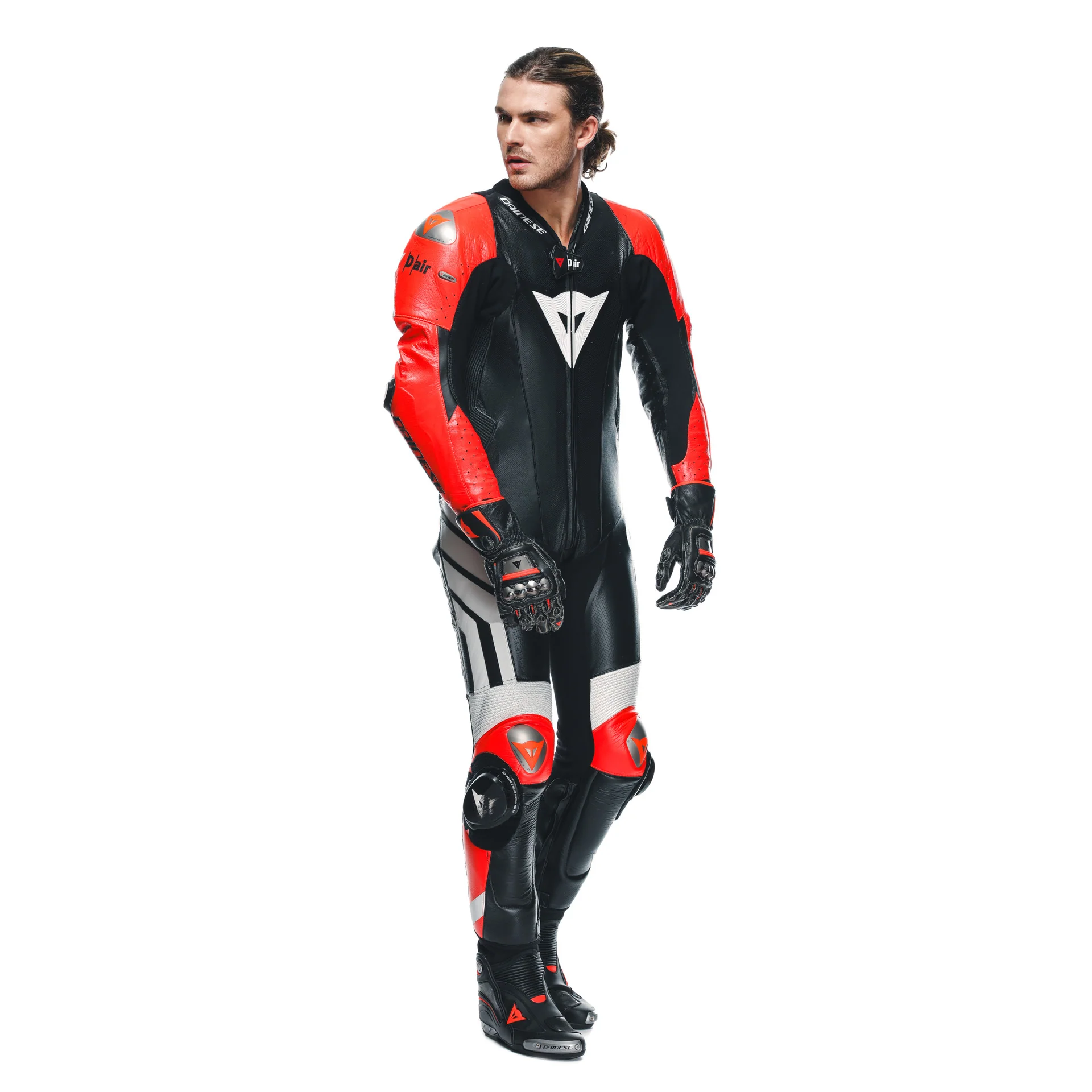 Dainese Mugello 3 D-AIR® Einteiler Lederkombi – Perforierter Airbag Rennanzug | Herren | Schwarz/Rot - Image 7
