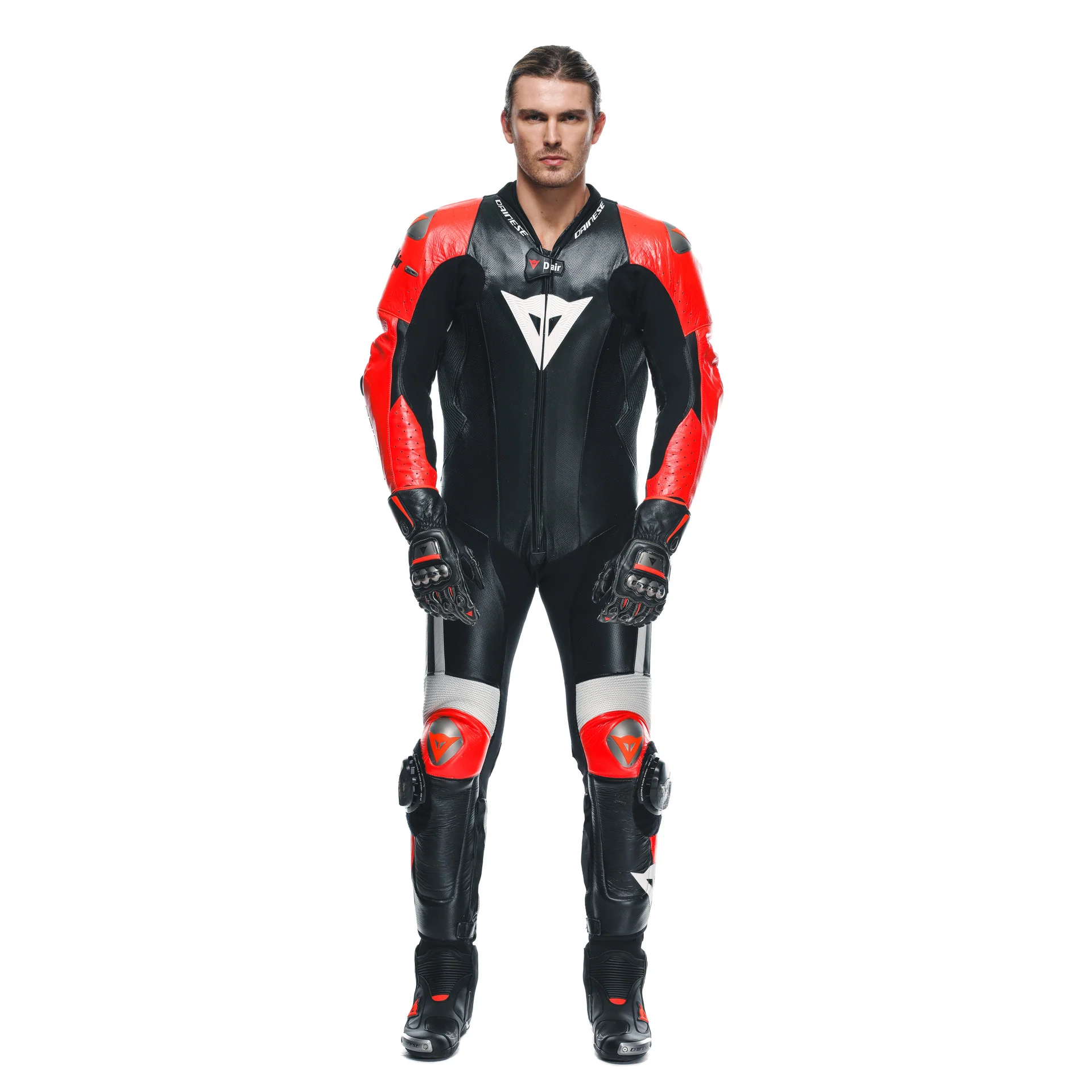 Dainese Mugello 3 D-AIR® Einteiler Lederkombi – Perforierter Airbag Rennanzug | Herren | Schwarz/Rot - Image 8