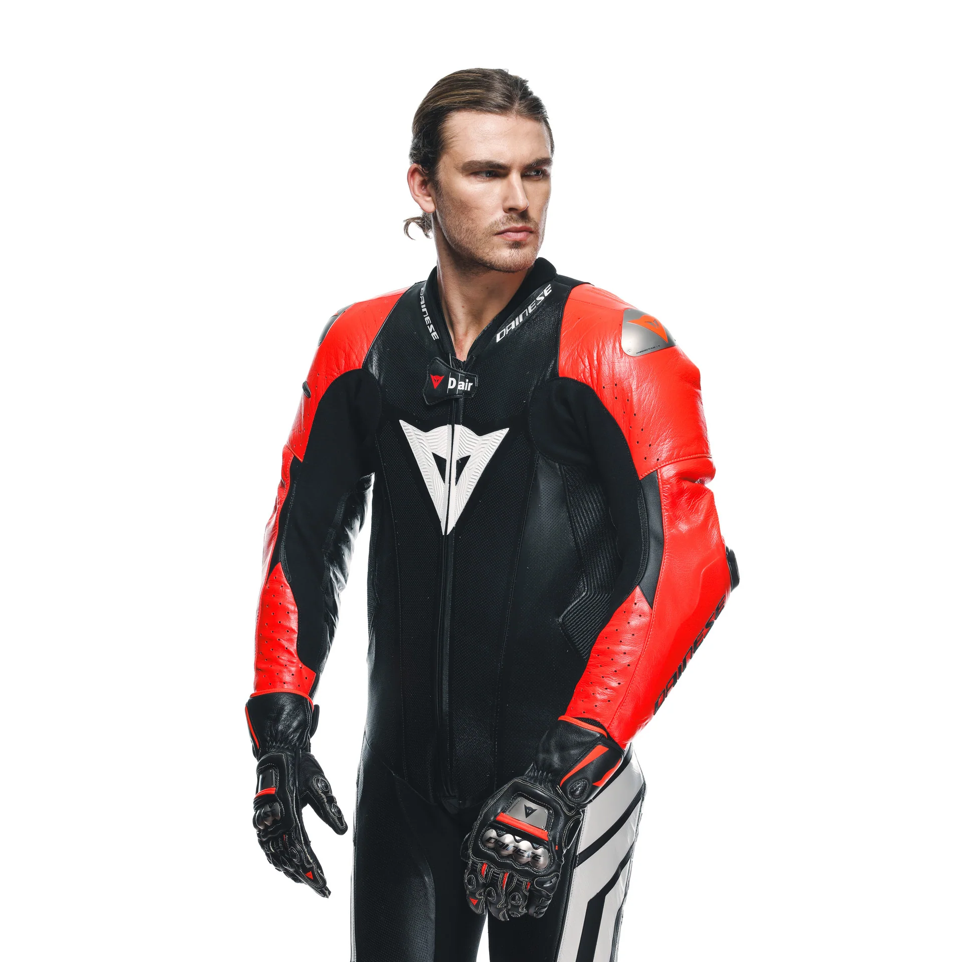 Dainese Mugello 3 D-AIR® Einteiler Lederkombi – Perforierter Airbag Rennanzug | Herren | Schwarz/Rot - Image 9