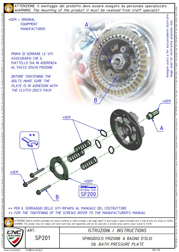 Druckplatte Kupplung CNC Racing Ducati Panigale V4/S (25-26) SP201 - Image 8