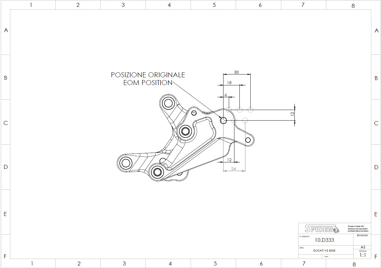 Fußrastenanlage Spider Racing Ducati Panigale V2/S 890 (25-26) 10.D333 - Image 2