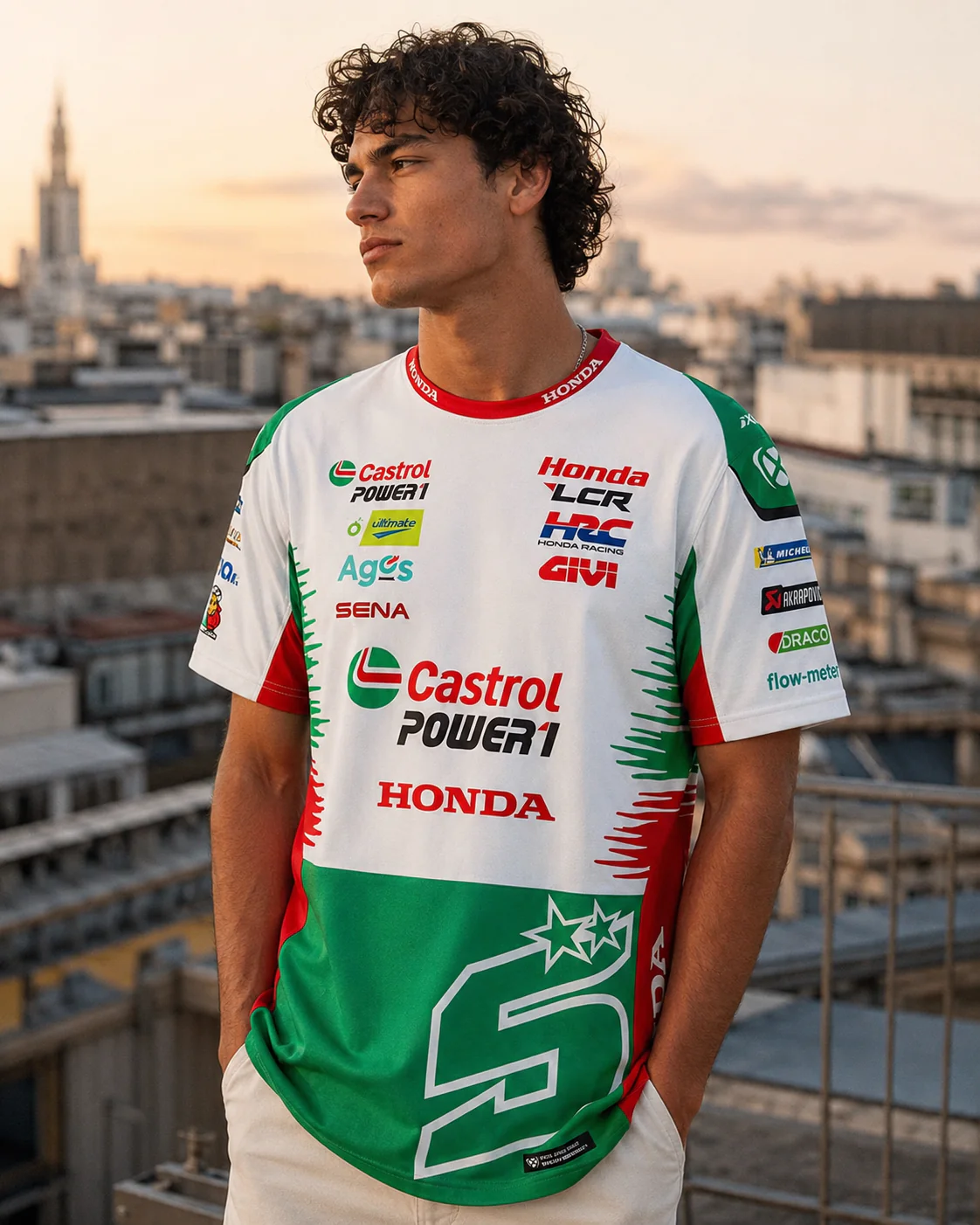 LCR Honda Racing Team Johann Zarco #5 T-Shirt Replica Herren 2026 IXON - Image 5