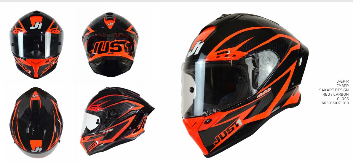 Just1 J-PGR Helm Cyber Red/Carbon 6030160171010 - Image 2