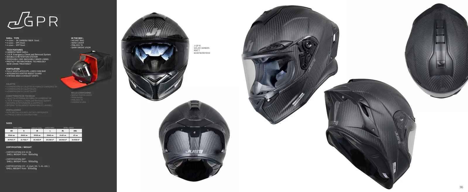 Just1 J-PGR Helm Solid Carbon matt 6030160901000 - Image 8