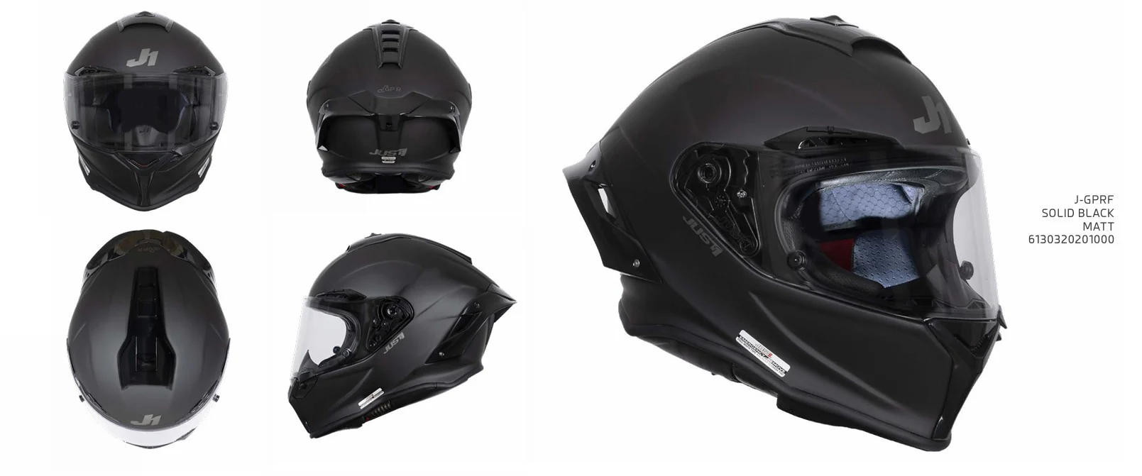 Just1 J-PGRF Helm Solid Black Matt 6130320201000 - Image 2