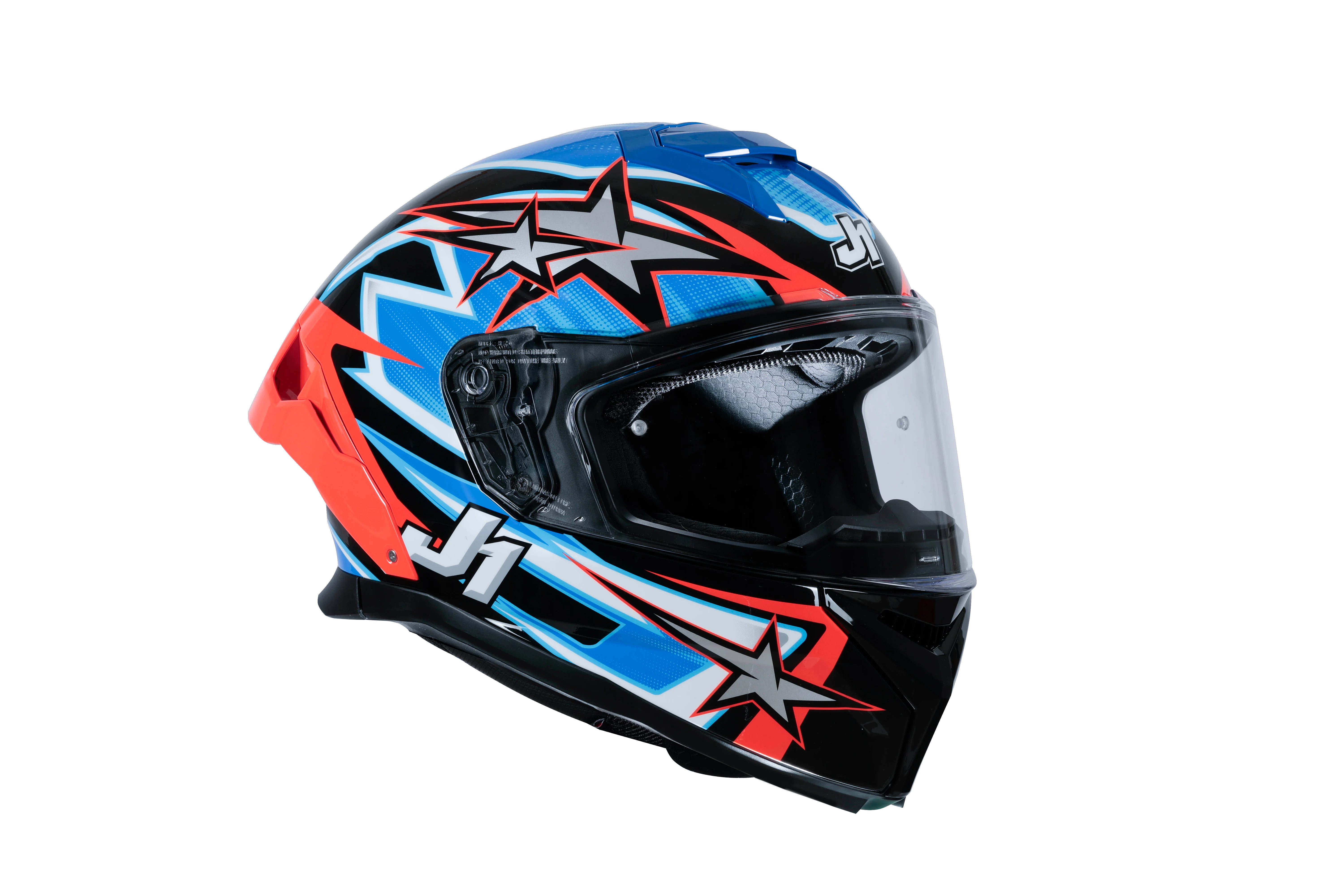 Just1 J-STR Helm Astro Rot / Blau / Schwarz Glanz 6030390112007 - Image 3