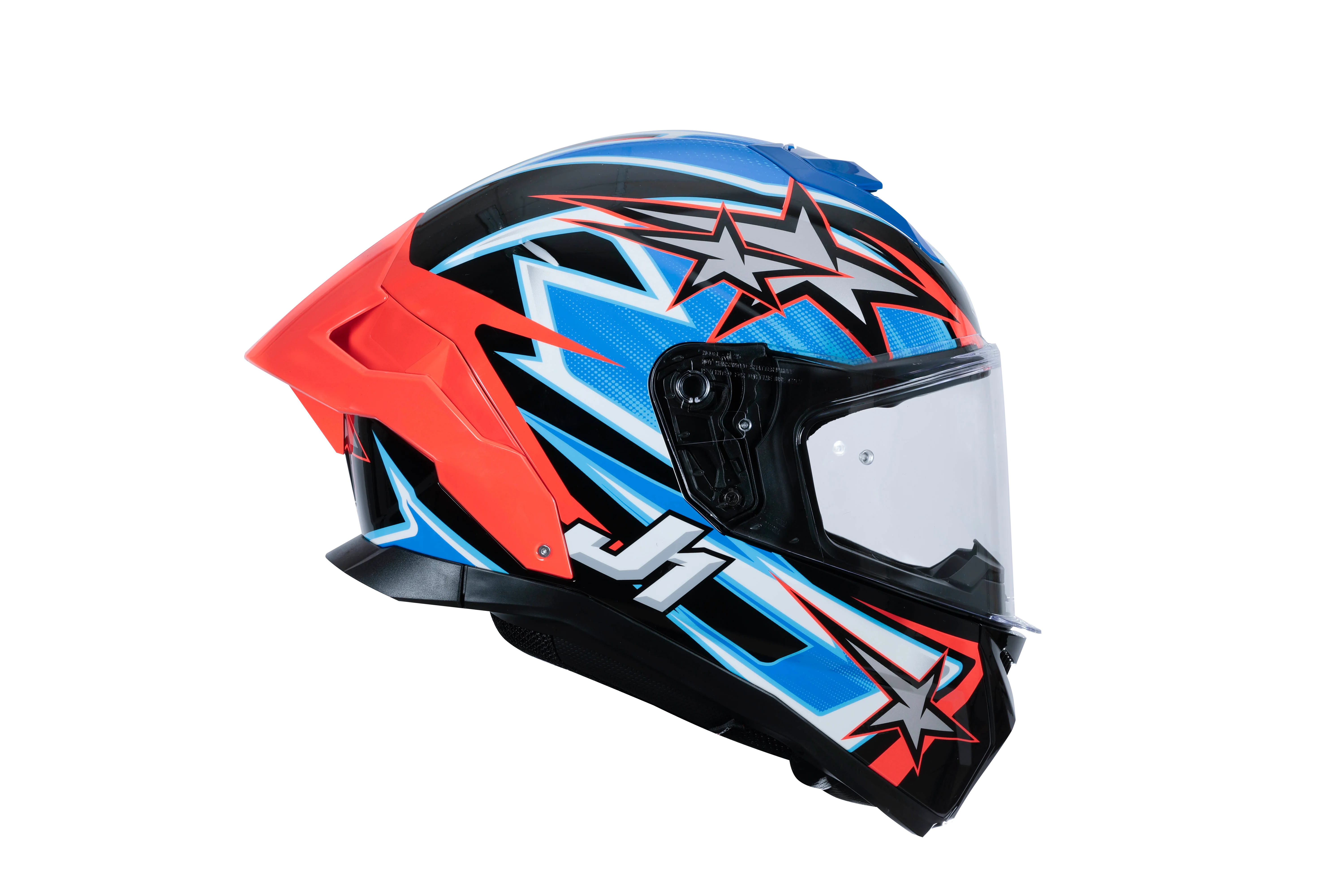 Just1 J-STR Helm Astro Rot / Blau / Schwarz Glanz 6030390112007 - Image 4