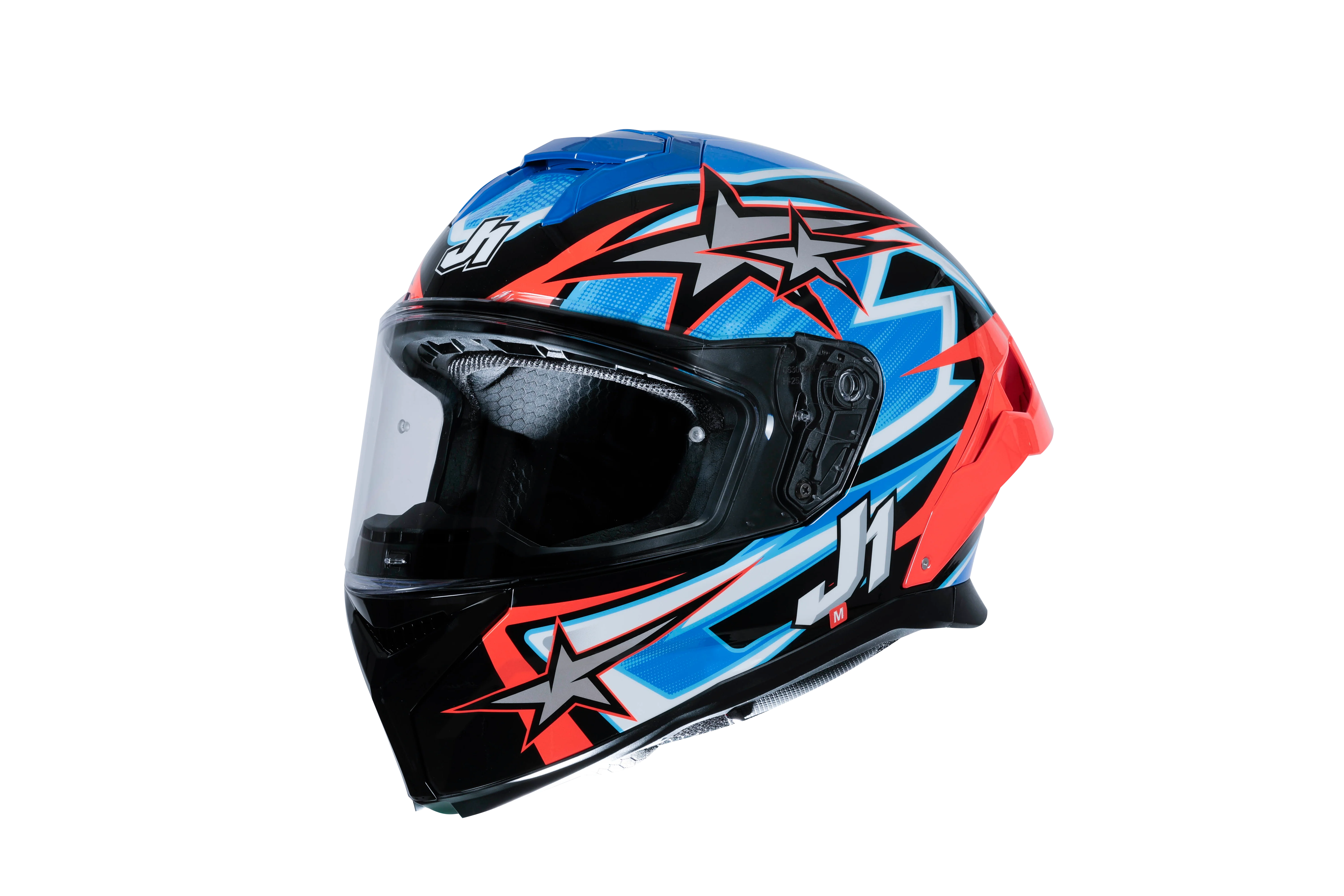 Just1 J-STR Helm Astro Rot / Blau / Schwarz Glanz 6030390112007 - Image 7