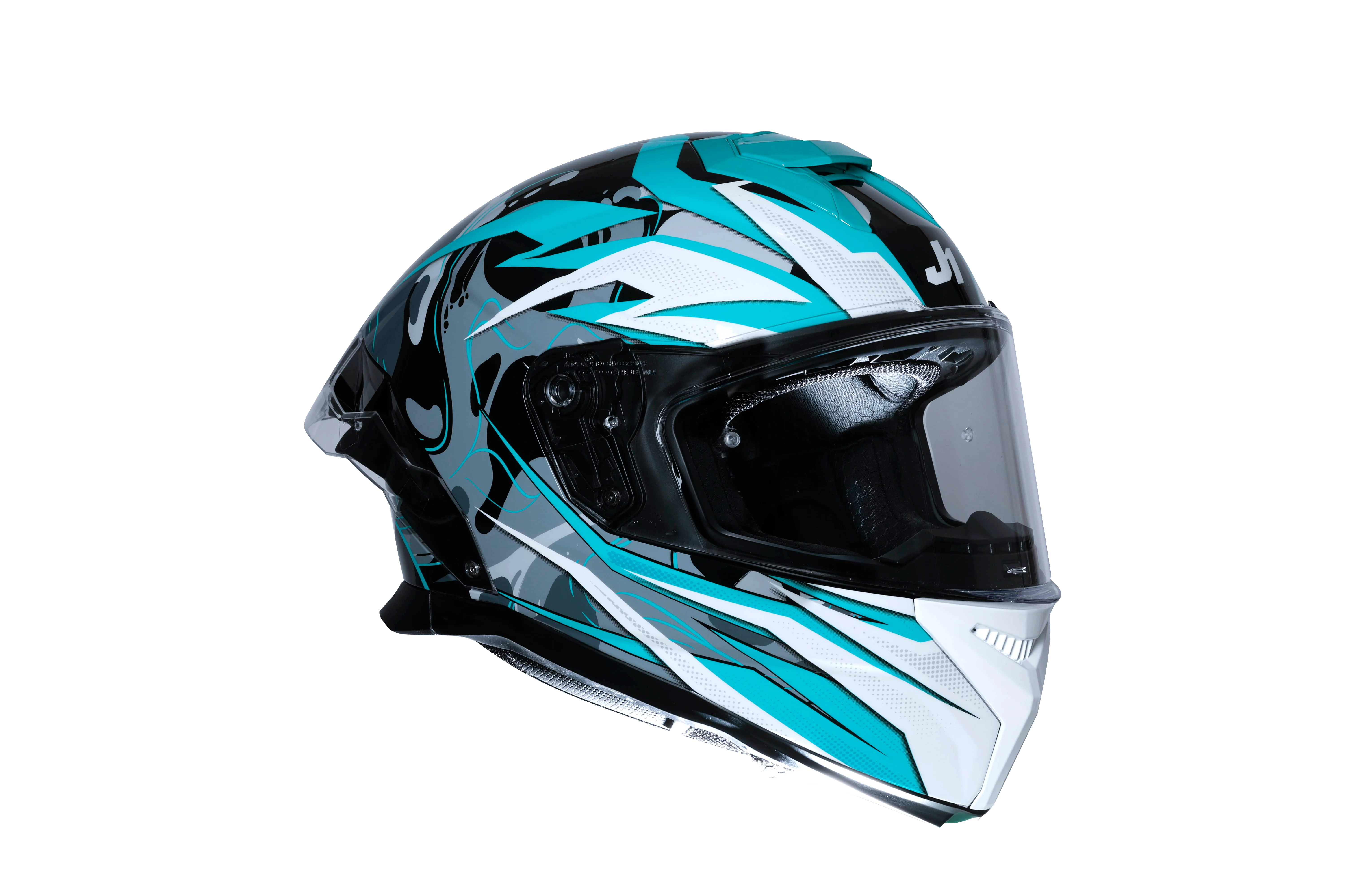Just1 J-STR Helm Avalon Türkis / Schwarz Glanz 6030390111002 - Image 3