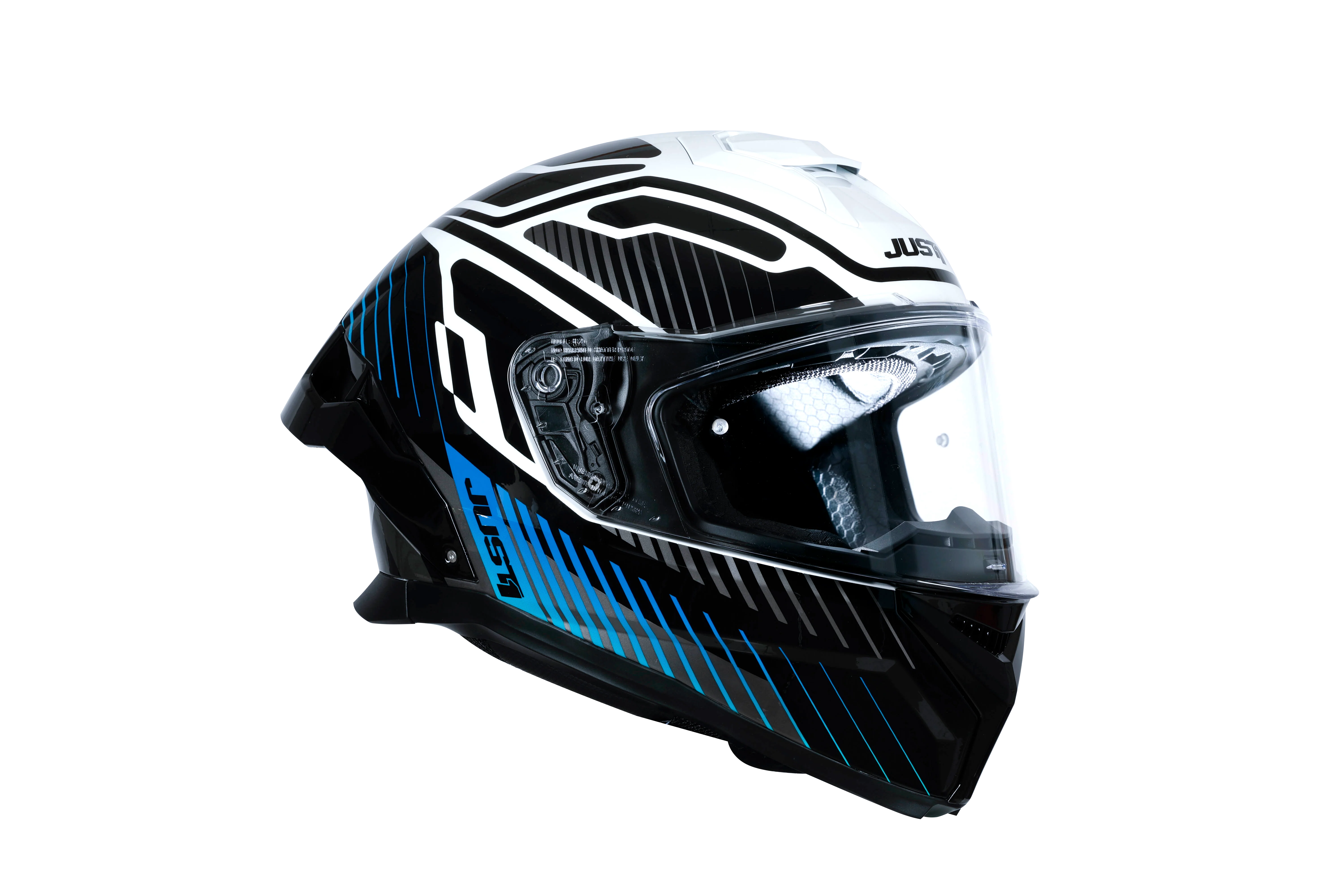Just1 J-STR Helm Tactical Blau / Weiß Glanz 6030390112003 - Image 3