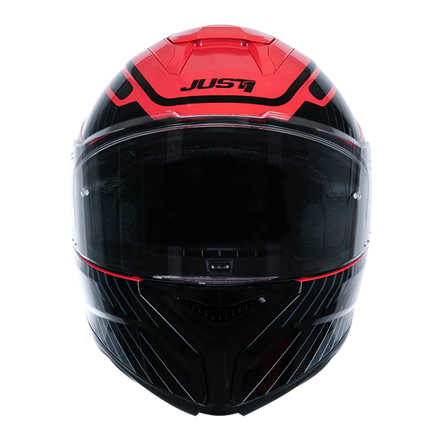 Just1 J-STR Helm Tactical Silber / Rot Glanz 6030390171003 - Image 2