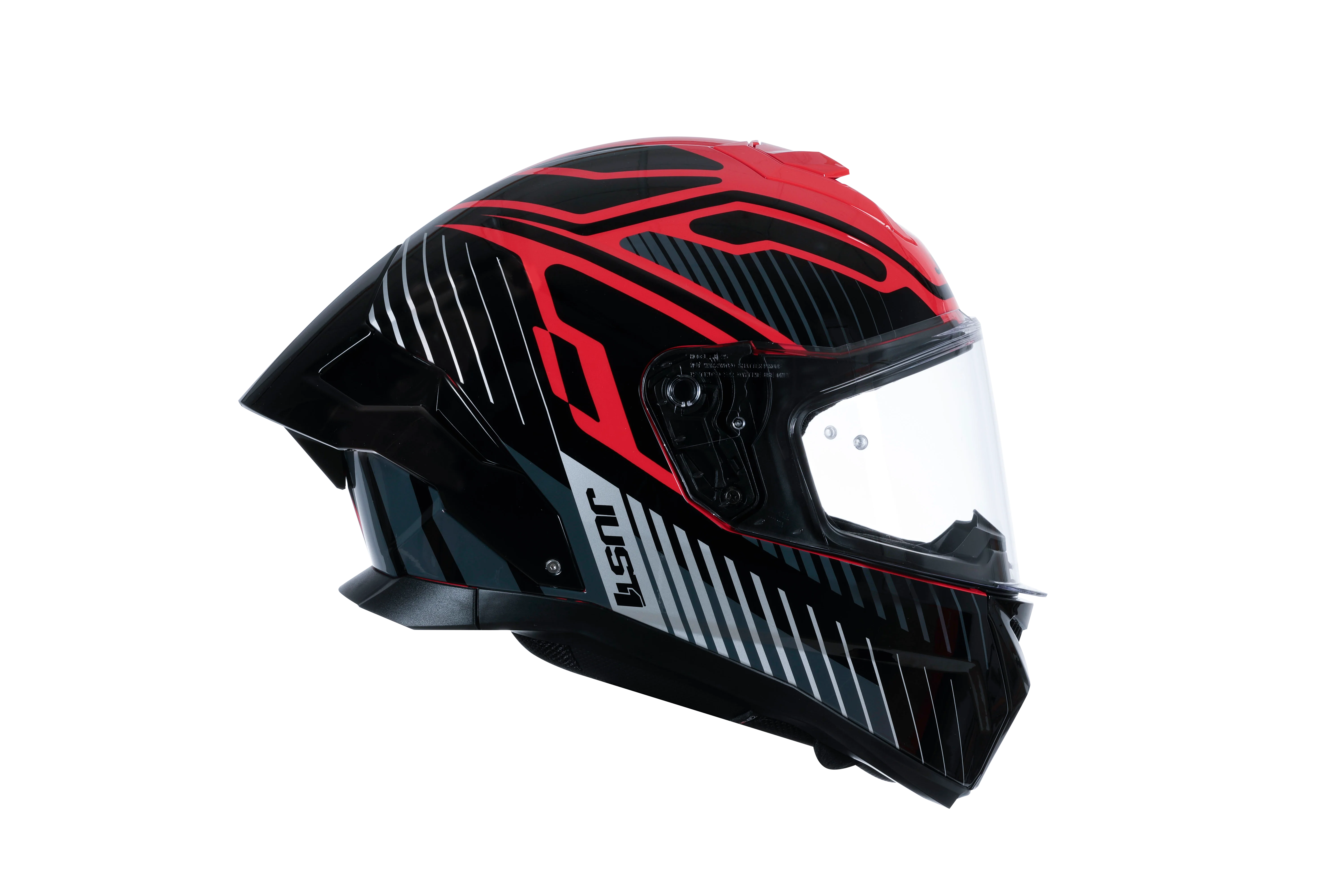 Just1 J-STR Helm Tactical Silber / Rot Glanz 6030390171003 - Image 4