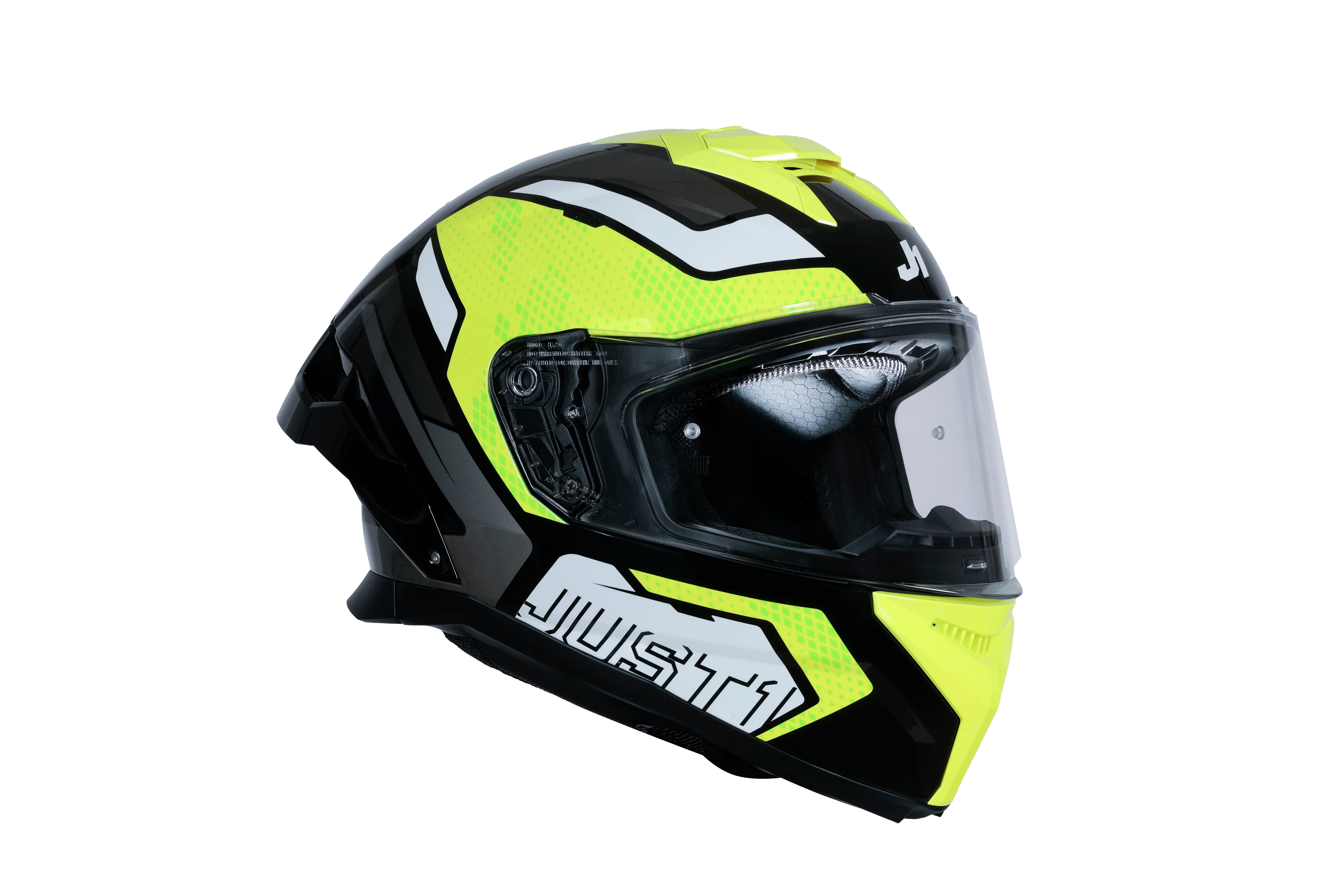 Just1 J-STR Helm Union Neongelb / Schwarz Glanz 6030390191001 - Image 3