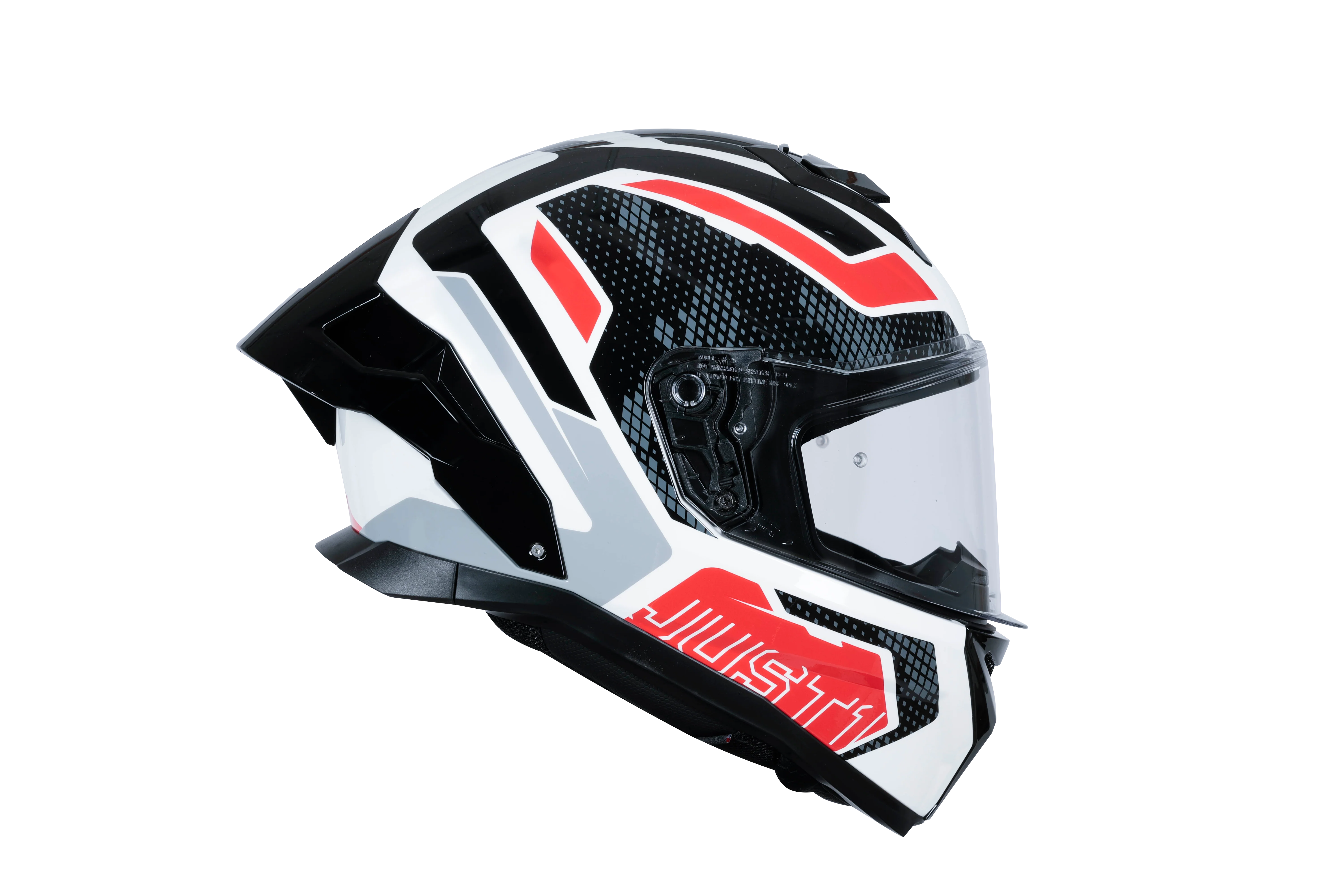 Just1 J-STR Helm Union Rot / Weiß Glanz 6030390171001 - Image 4