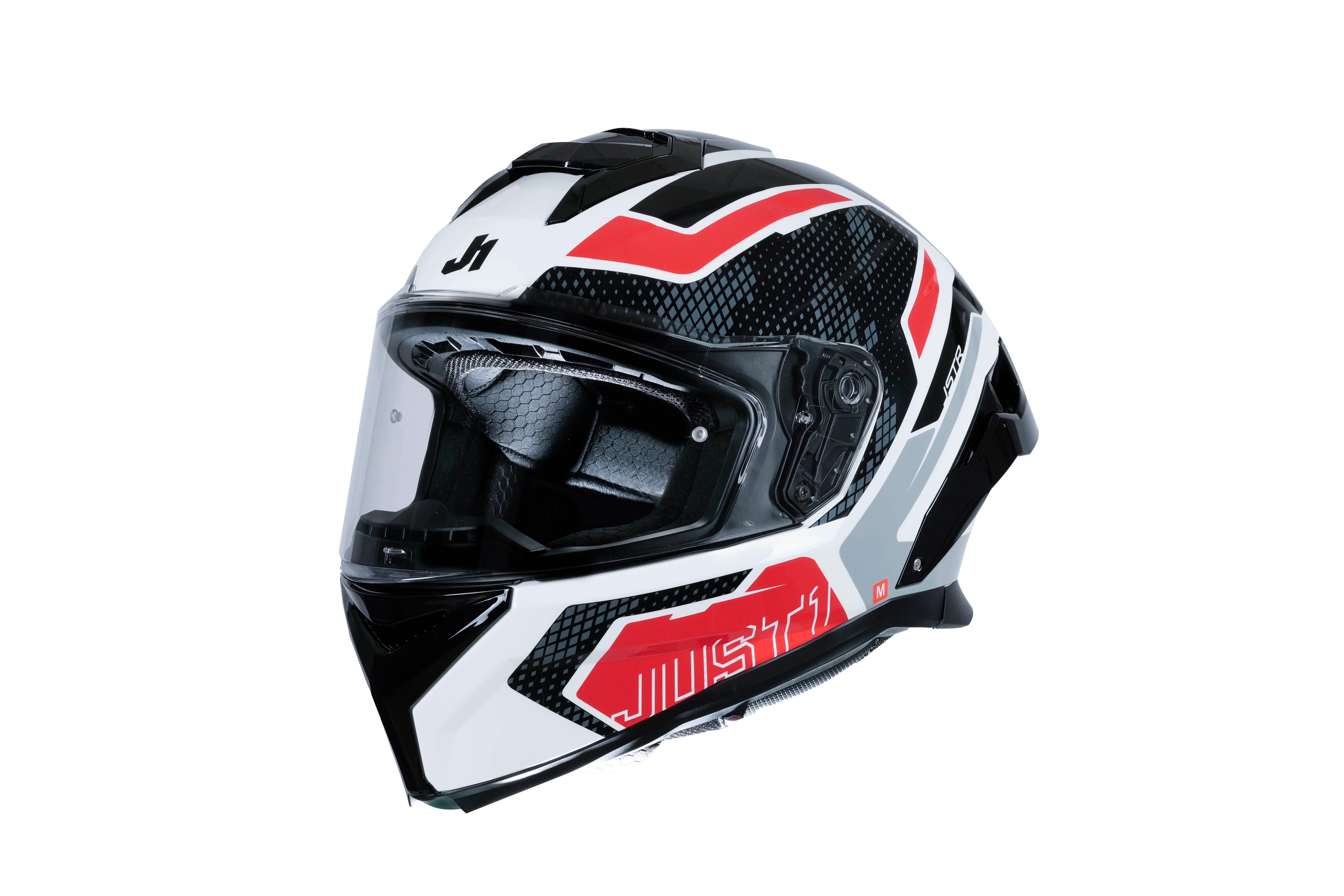Just1 J-STR Helm Union Rot / Weiß Glanz 6030390171001 - Image 5