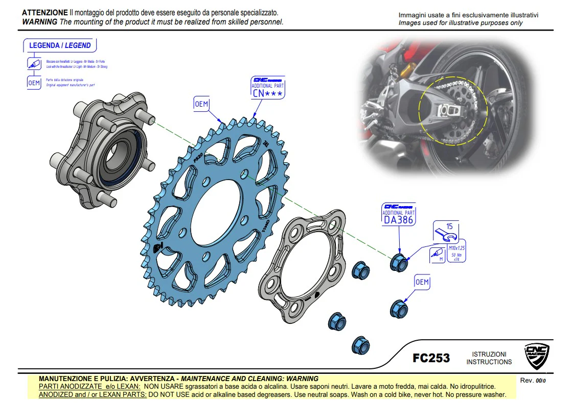 Kettenradträger CNC Racing Ducati Panigale V4/S/R (25-26) FC253 - Image 5