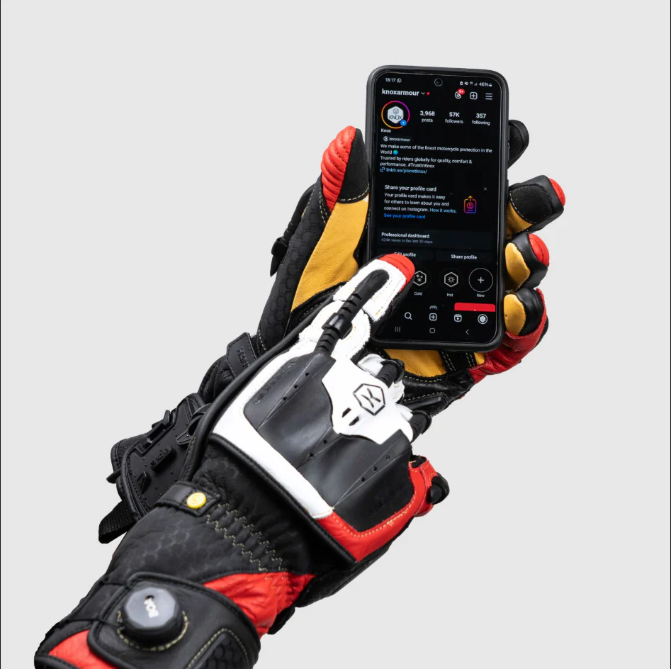 Knox Handroid MK5 Racing Lederhandschuhe | Herren | Rot | 11769404105 - Image 10