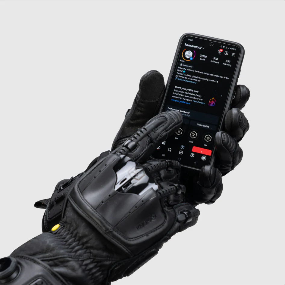 Knox Handroid MK5 Racing Lederhandschuhe | Herren | Schwarz | 11769404100 - Image 10
