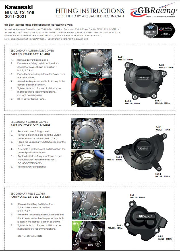 Kupplung Protektor Schutzabdeckung GBRacing Kawasaki ZX-10R/RR (21-26) - Image 4