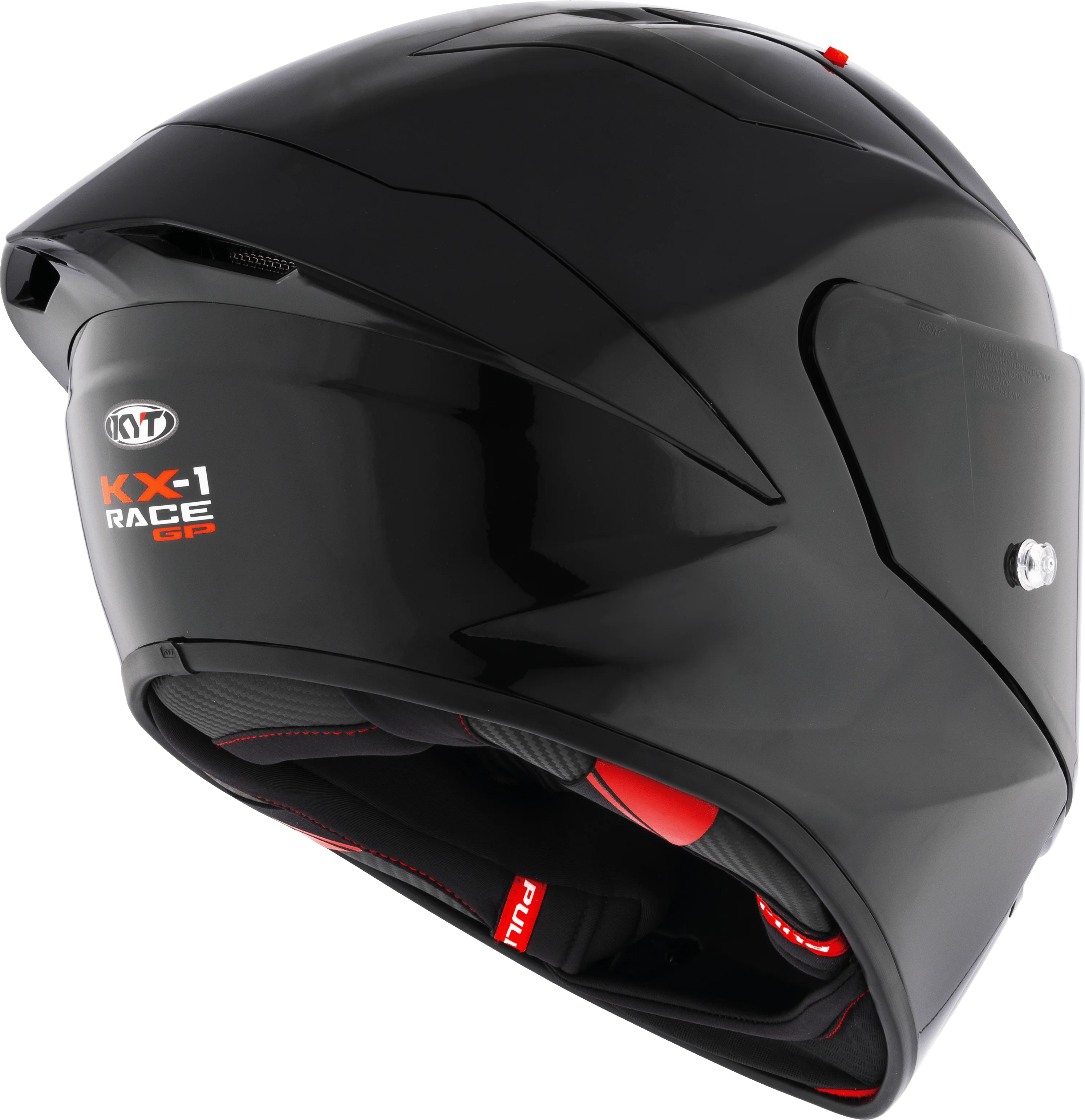 KYT KX-1 Race GP Helm Plain Schwarz Y6KX00X6 - Image 5