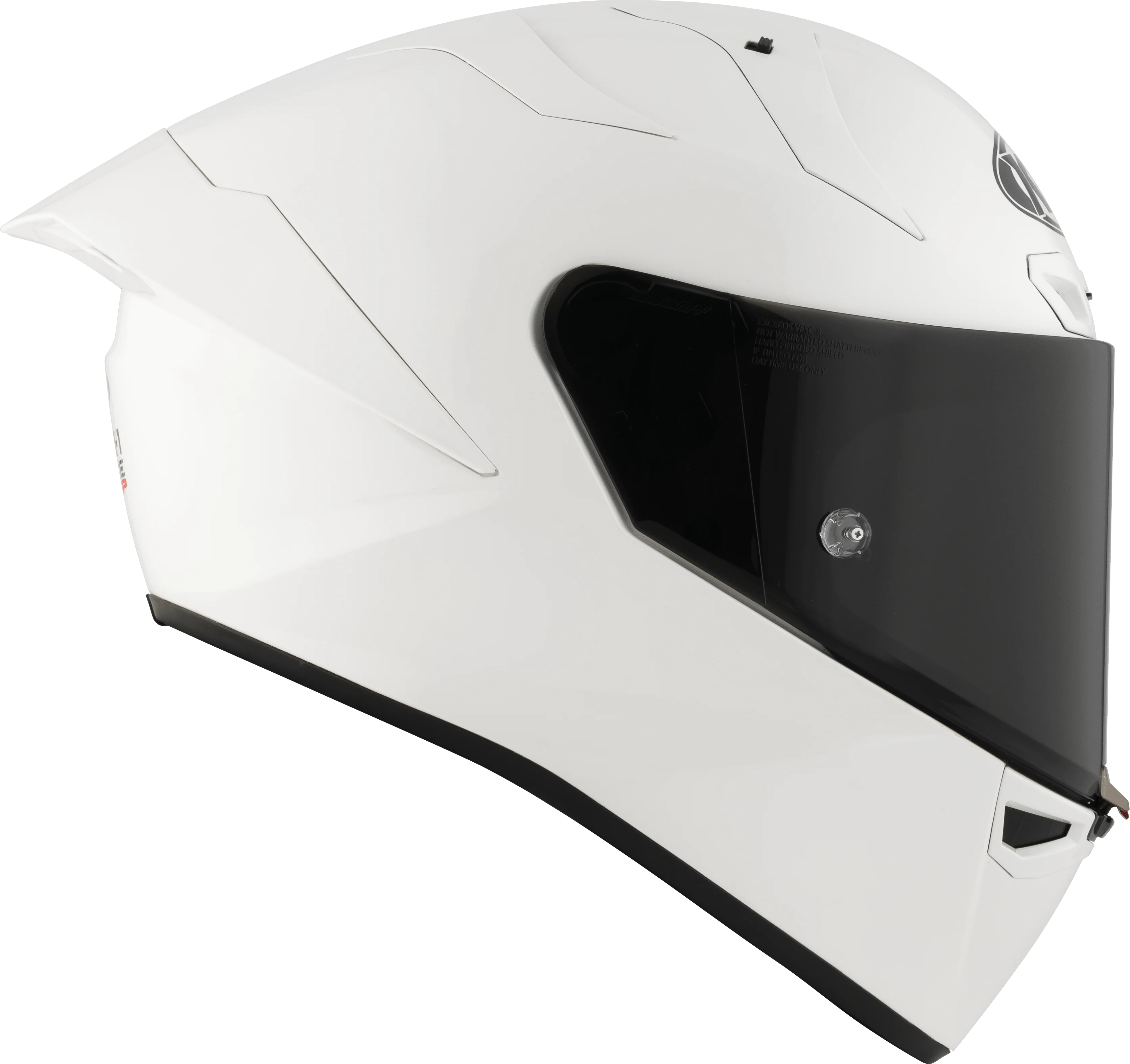 KYT KX-1 Race GP Helm Plain Weiß Y6KXX0W3 - Image 4