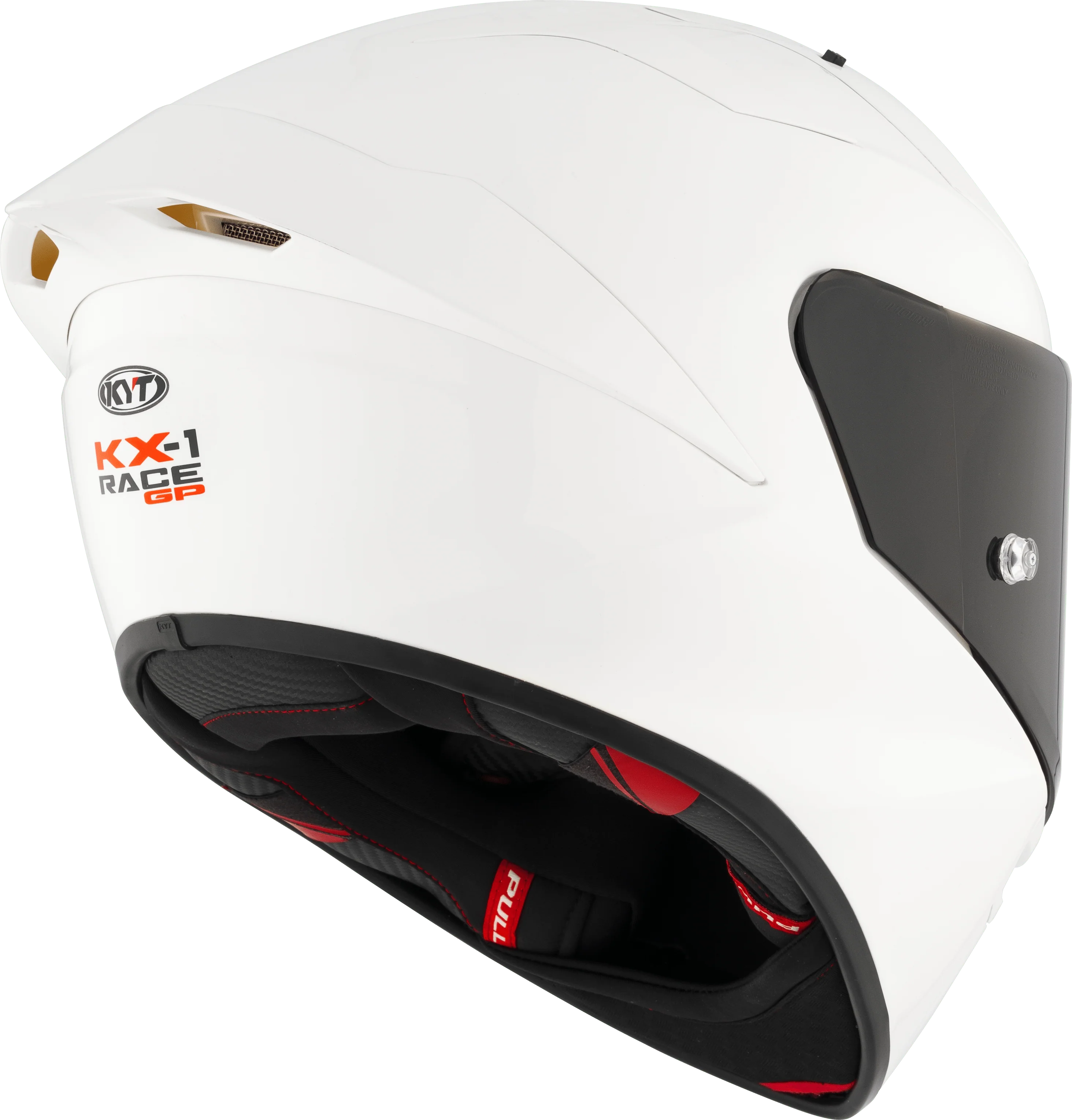 KYT KX-1 Race GP Helm Plain Weiß Y6KXX0W3 - Image 5