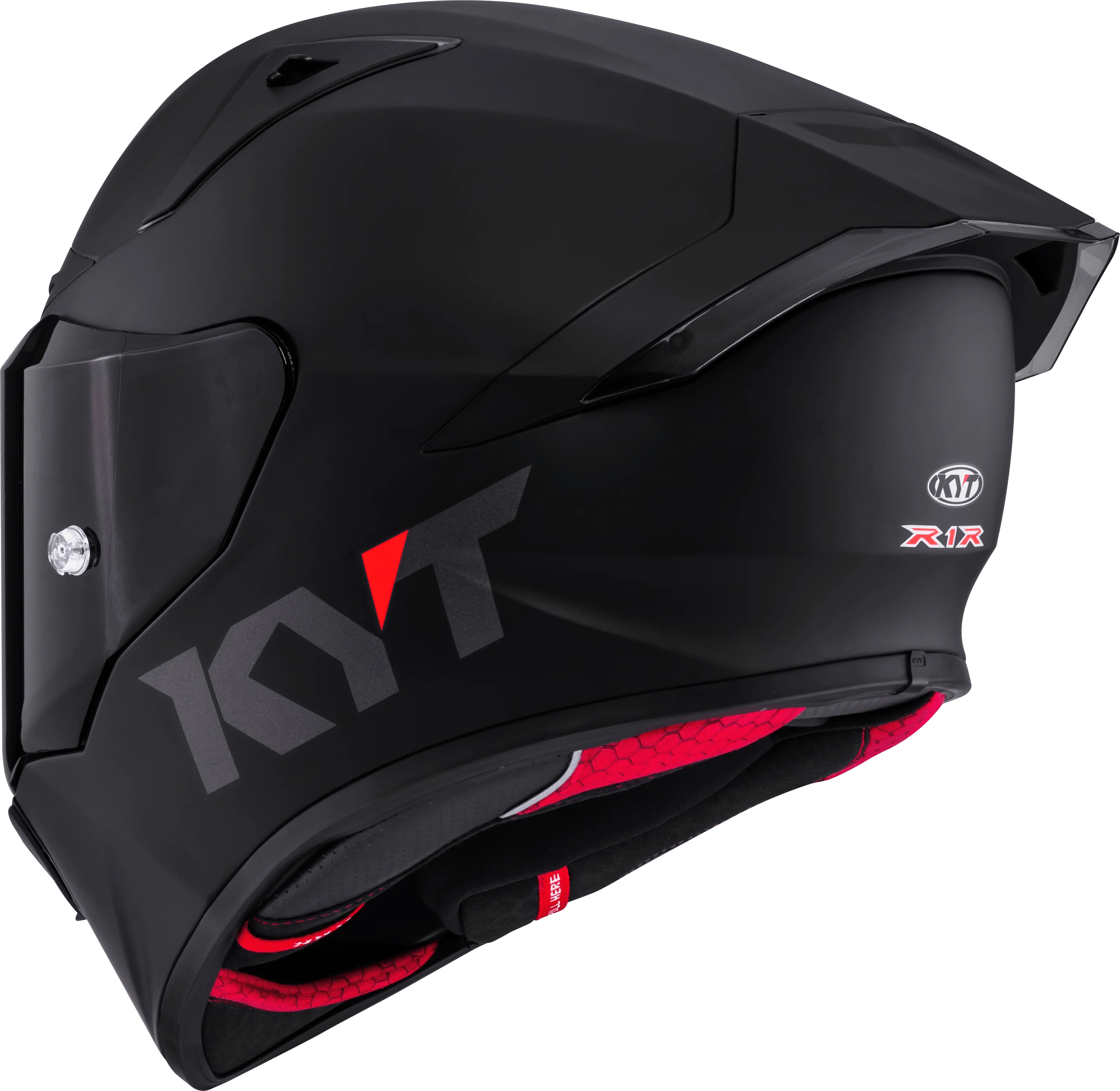KYT R1R Racing Helm Plain schwarz matt Y6R100X6 - Image 7
