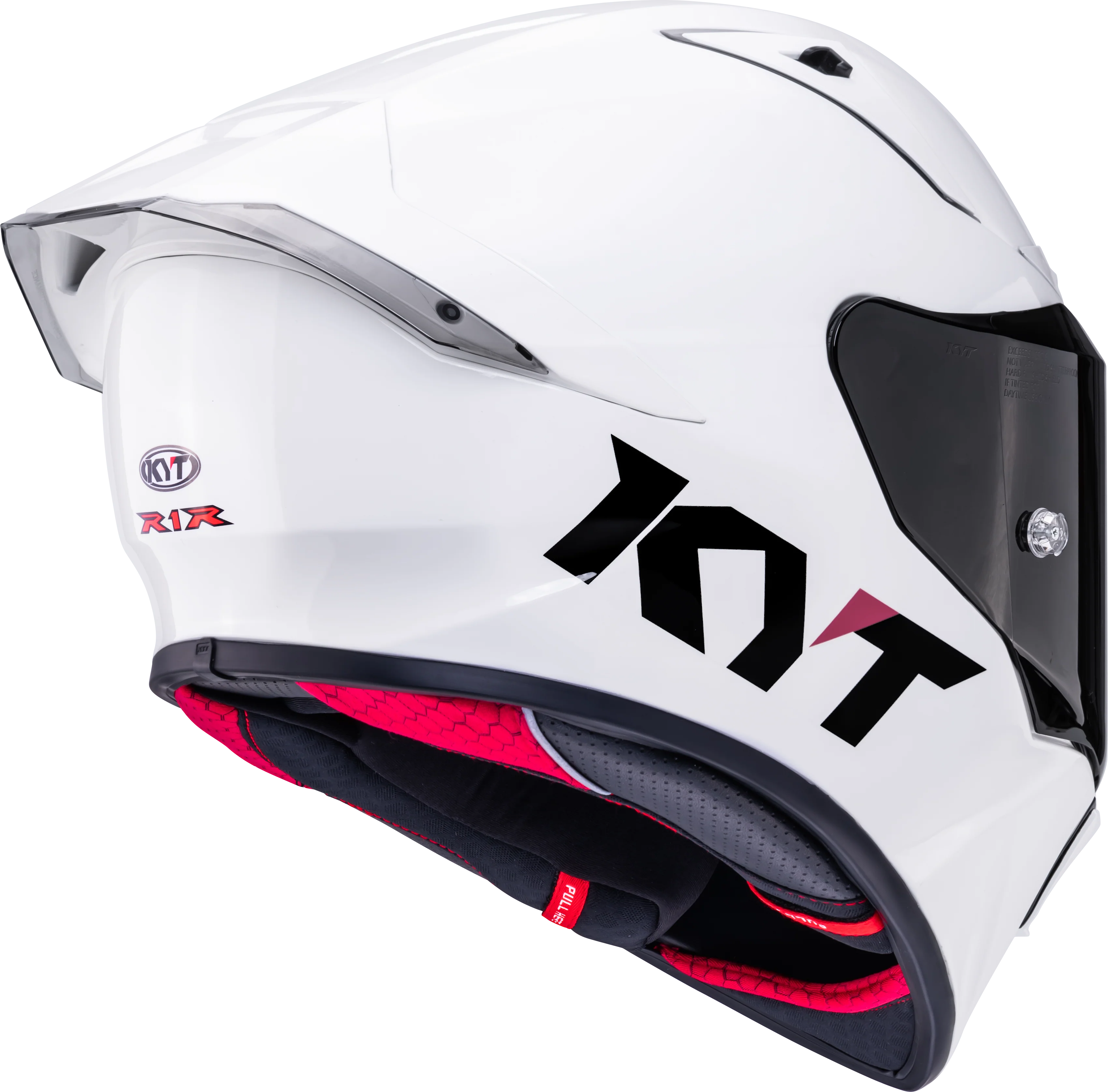 KYT R1R Racing Helm Plain weiß glanz Y6R100W3 - Image 5