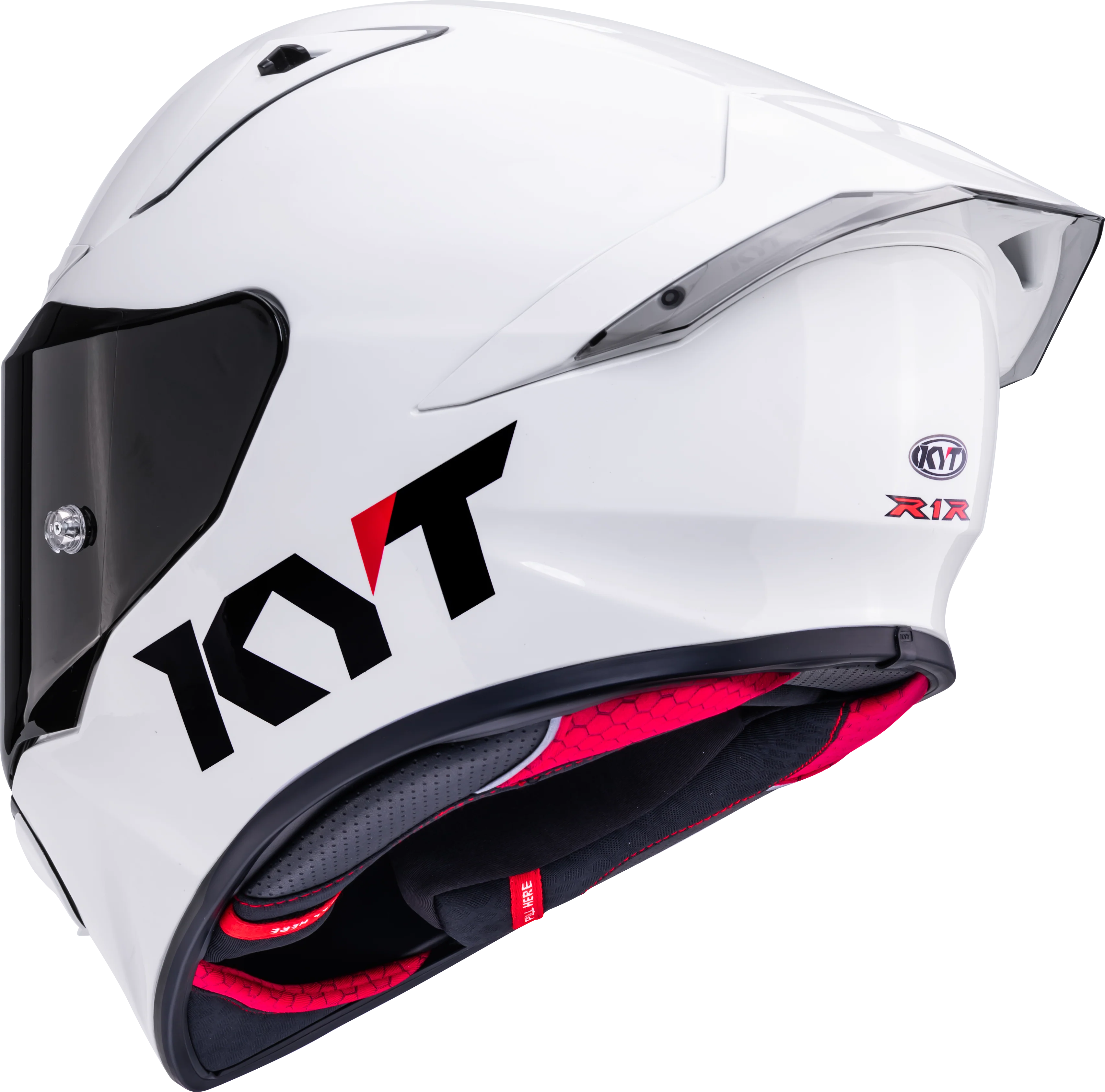 KYT R1R Racing Helm Plain weiß glanz Y6R100W3 - Image 7