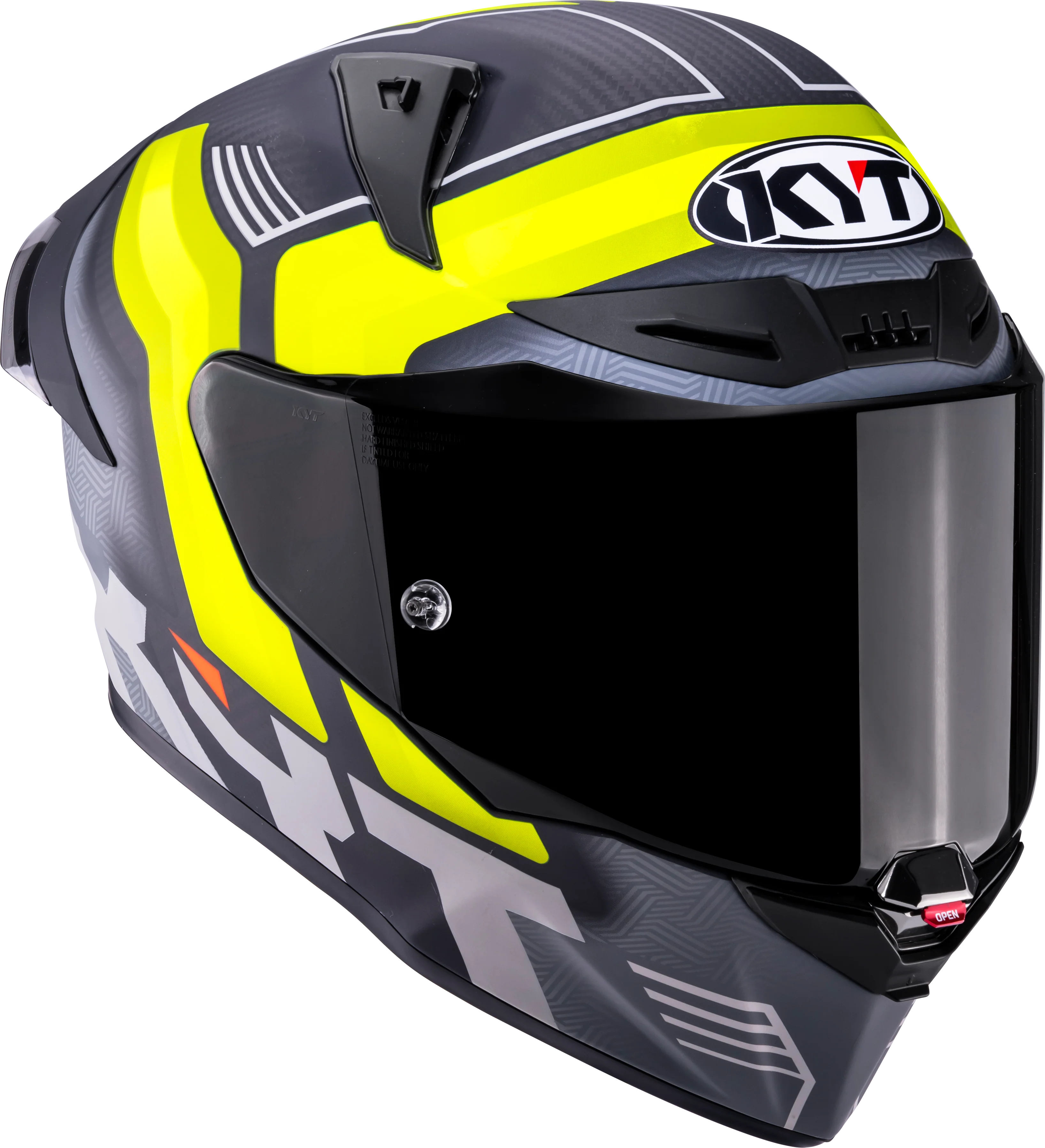 KYT R1R Racing Helm Carbon Accelerator Gelb Y6R10010 - Image 3