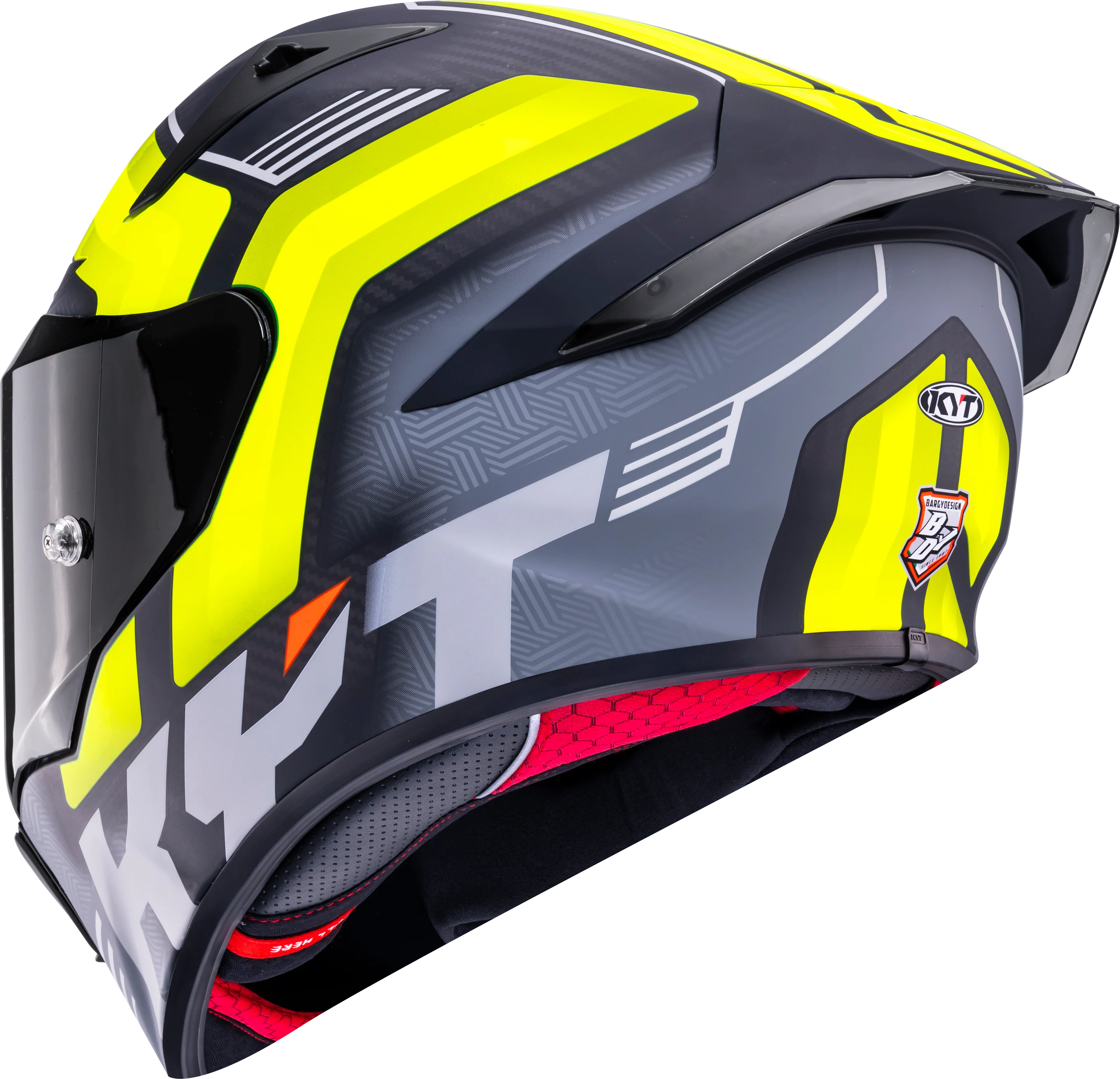 KYT R1R Racing Helm Carbon Accelerator Gelb Y6R10010 - Image 7
