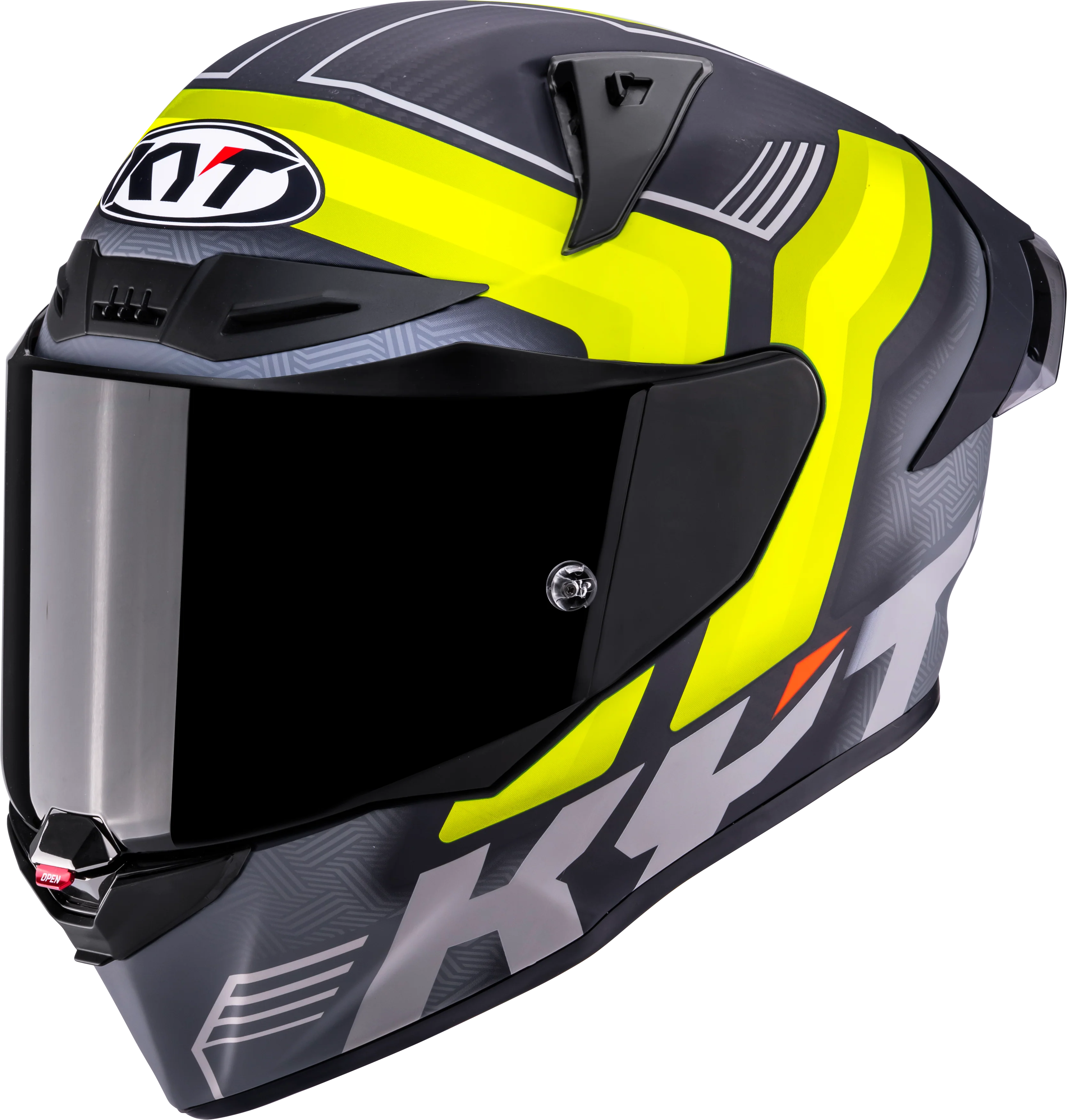 KYT R1R Racing Helm Carbon Accelerator Gelb Y6R10010 - Image 8