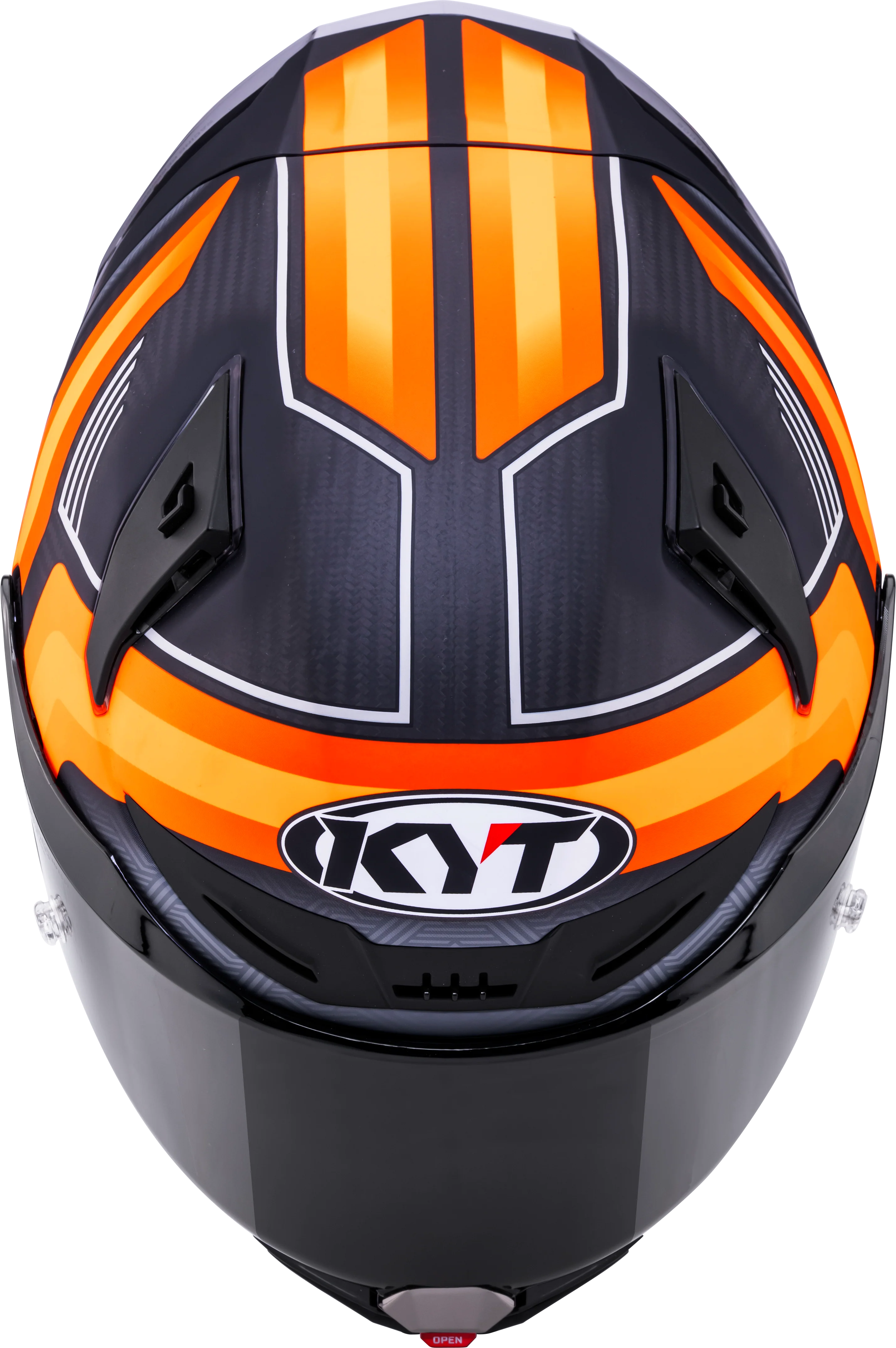KYT R1R Racing Helm Carbon Accelerator Matt Orange Y6R10001 - Image 9
