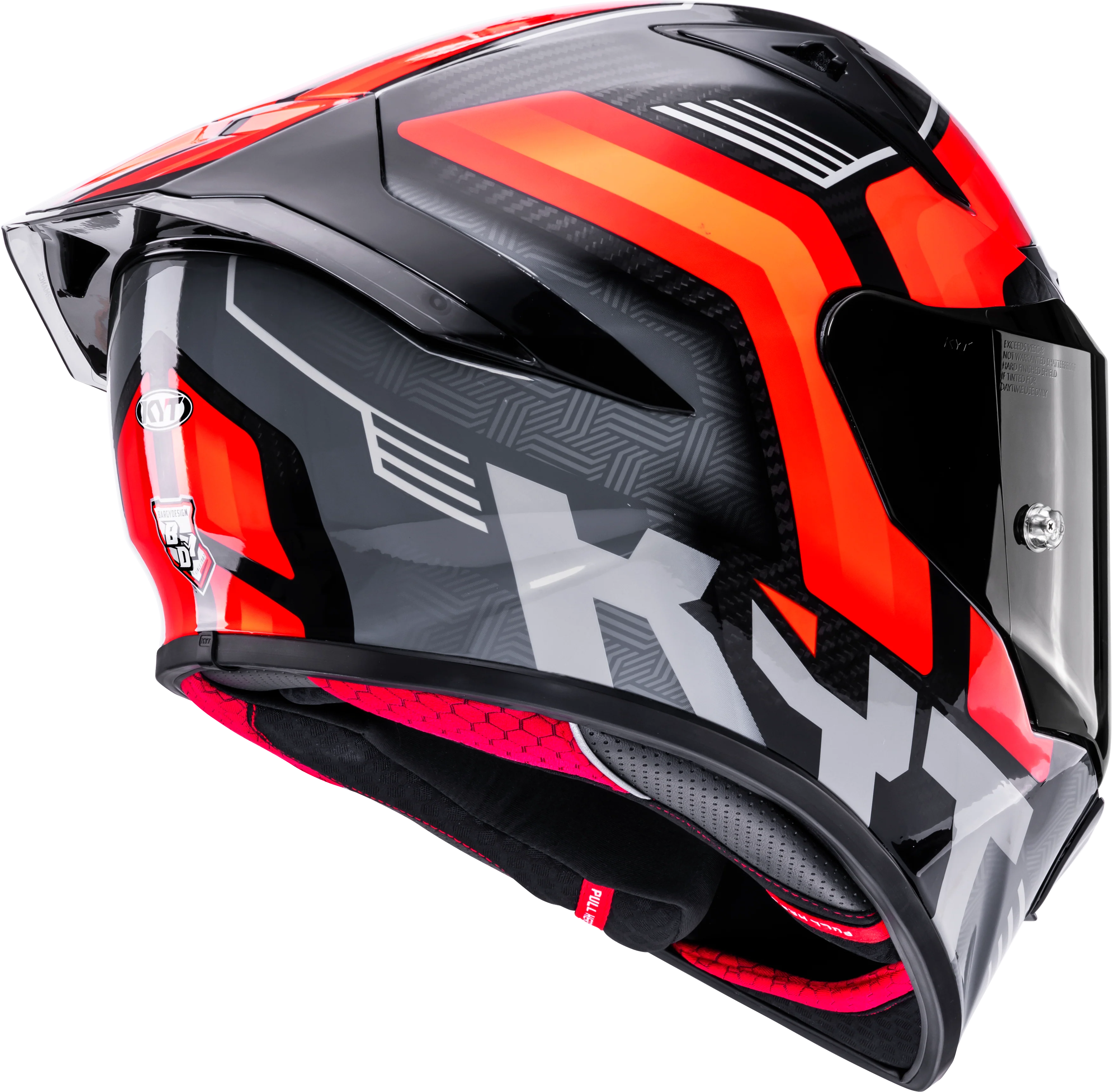 KYT R1R Racing Helm Carbon Accelerator Rot Y6R10003 - Image 5