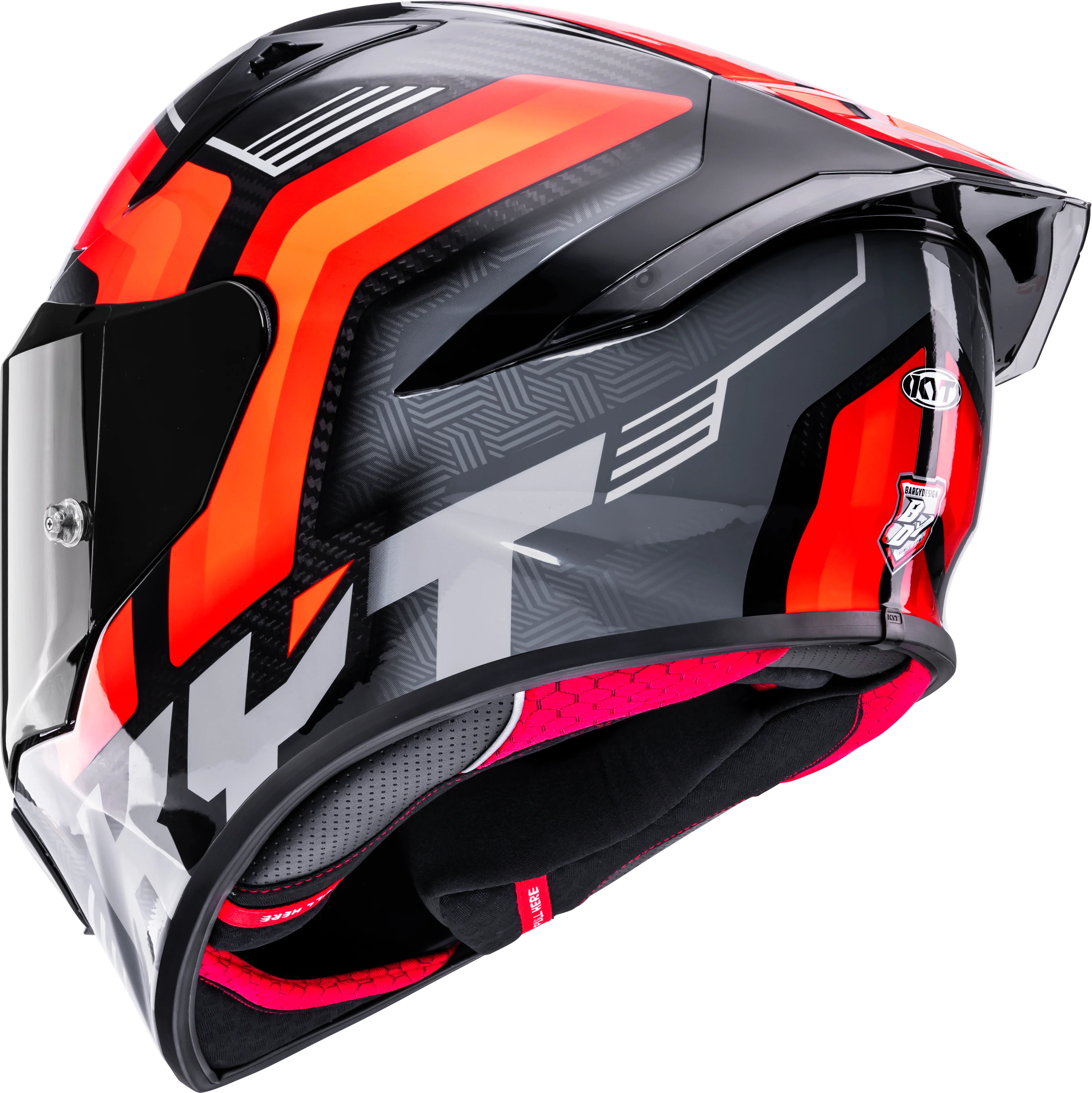KYT R1R Racing Helm Carbon Accelerator Rot Y6R10003 - Image 7