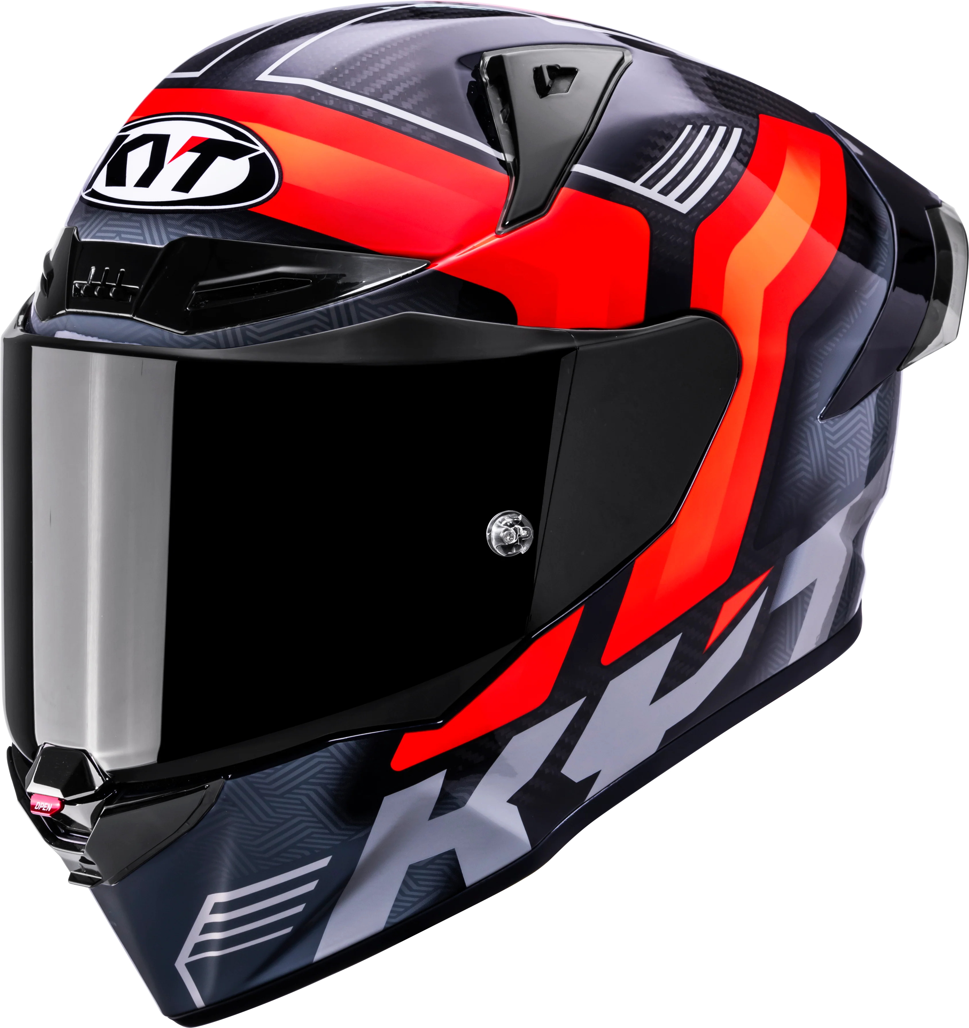 KYT R1R Racing Helm Carbon Accelerator Rot Y6R10003 - Image 8