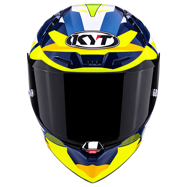 KYT R1R Racing Helm Carbon Diamond Blau / Gelb Y6R10005 - Image 2