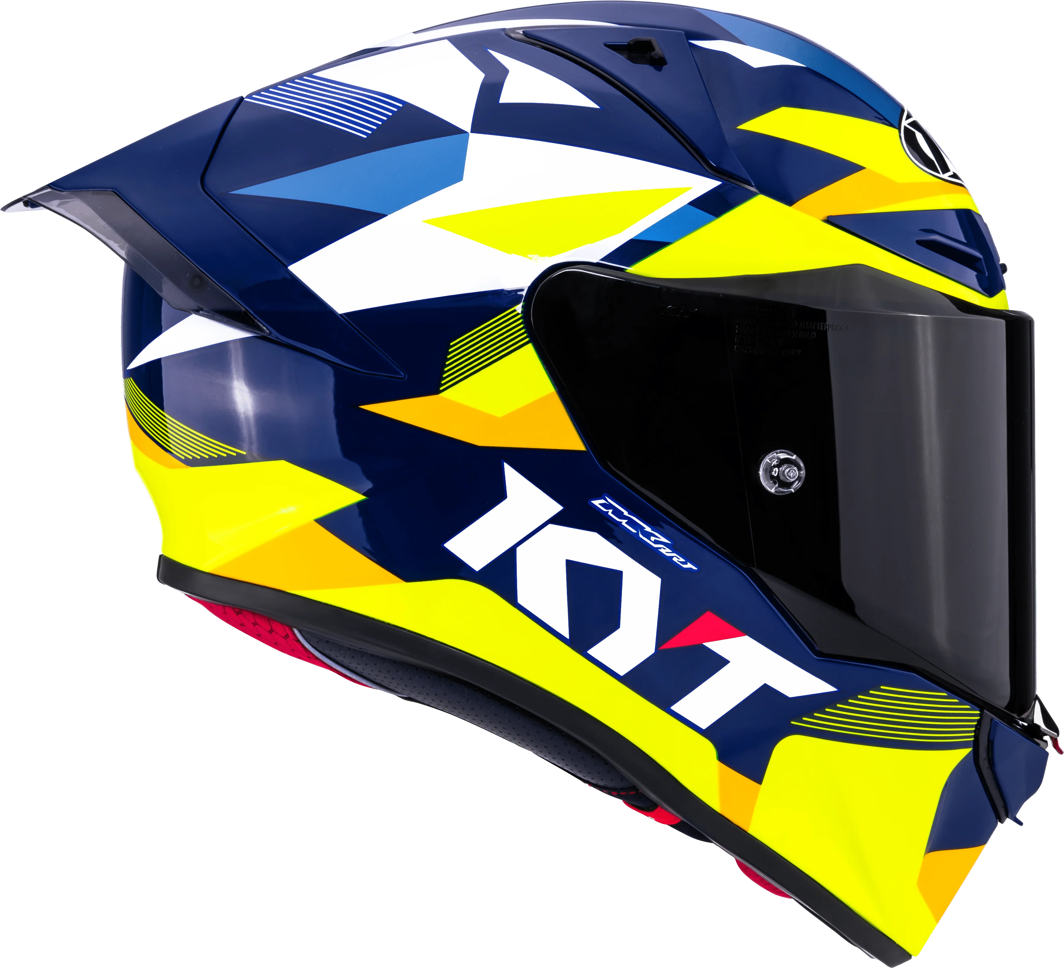 KYT R1R Racing Helm Carbon Diamond Blau / Gelb Y6R10005 - Image 4