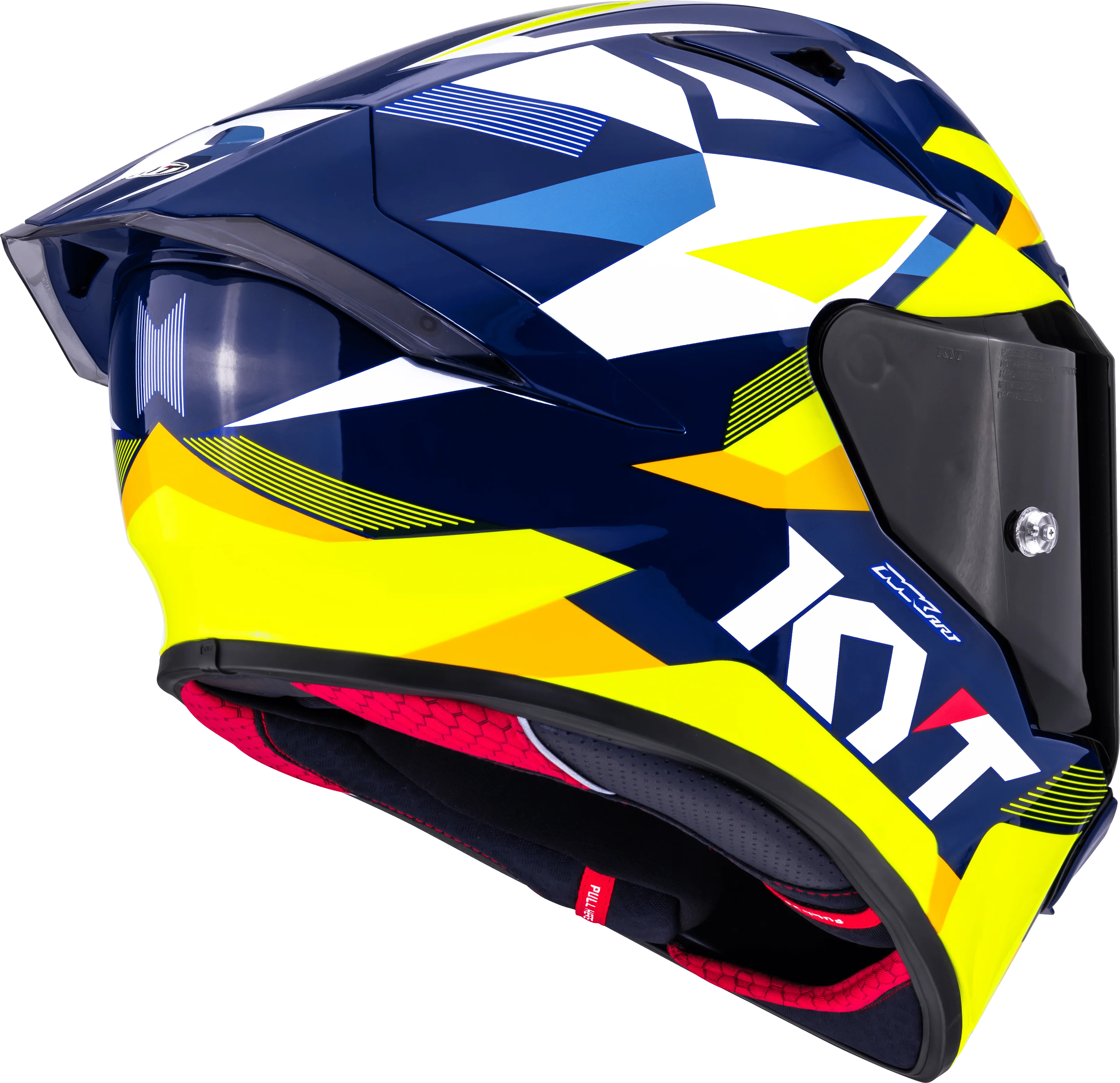 KYT R1R Racing Helm Carbon Diamond Blau / Gelb Y6R10005 - Image 5