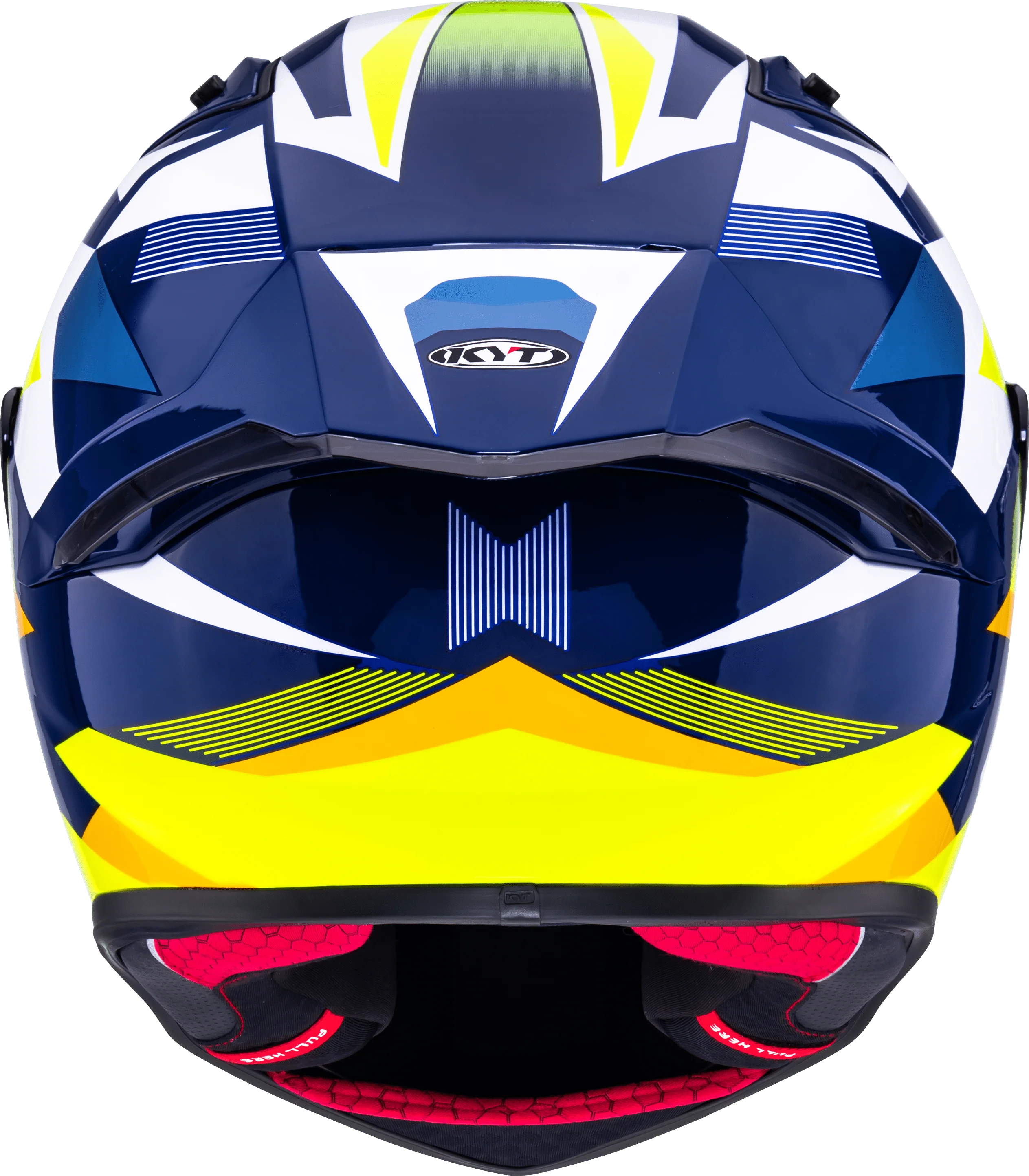 KYT R1R Racing Helm Carbon Diamond Blau / Gelb Y6R10005 - Image 6