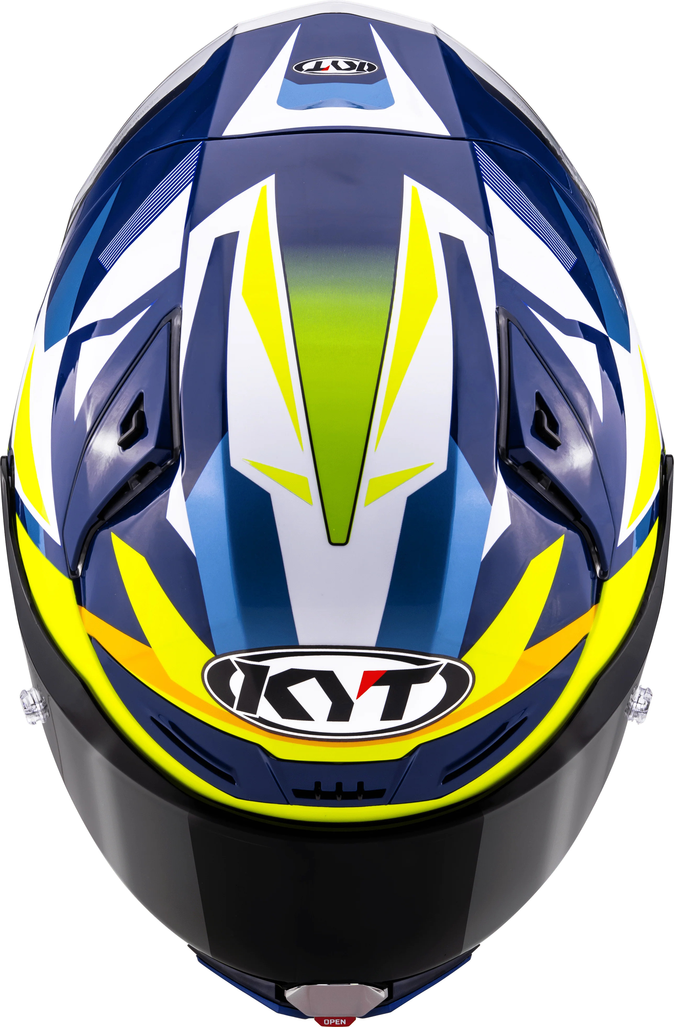 KYT R1R Racing Helm Carbon Diamond Blau / Gelb Y6R10005 - Image 9