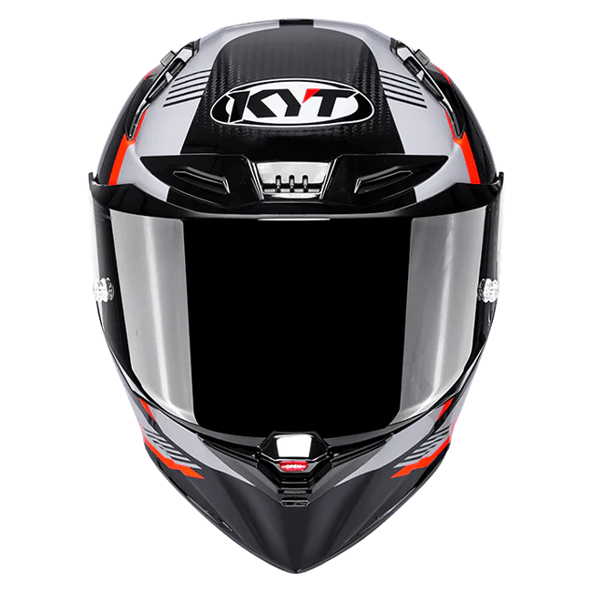 KYT R1R Racing Helm Carbon Zone Orange Y6R10008 - Image 2