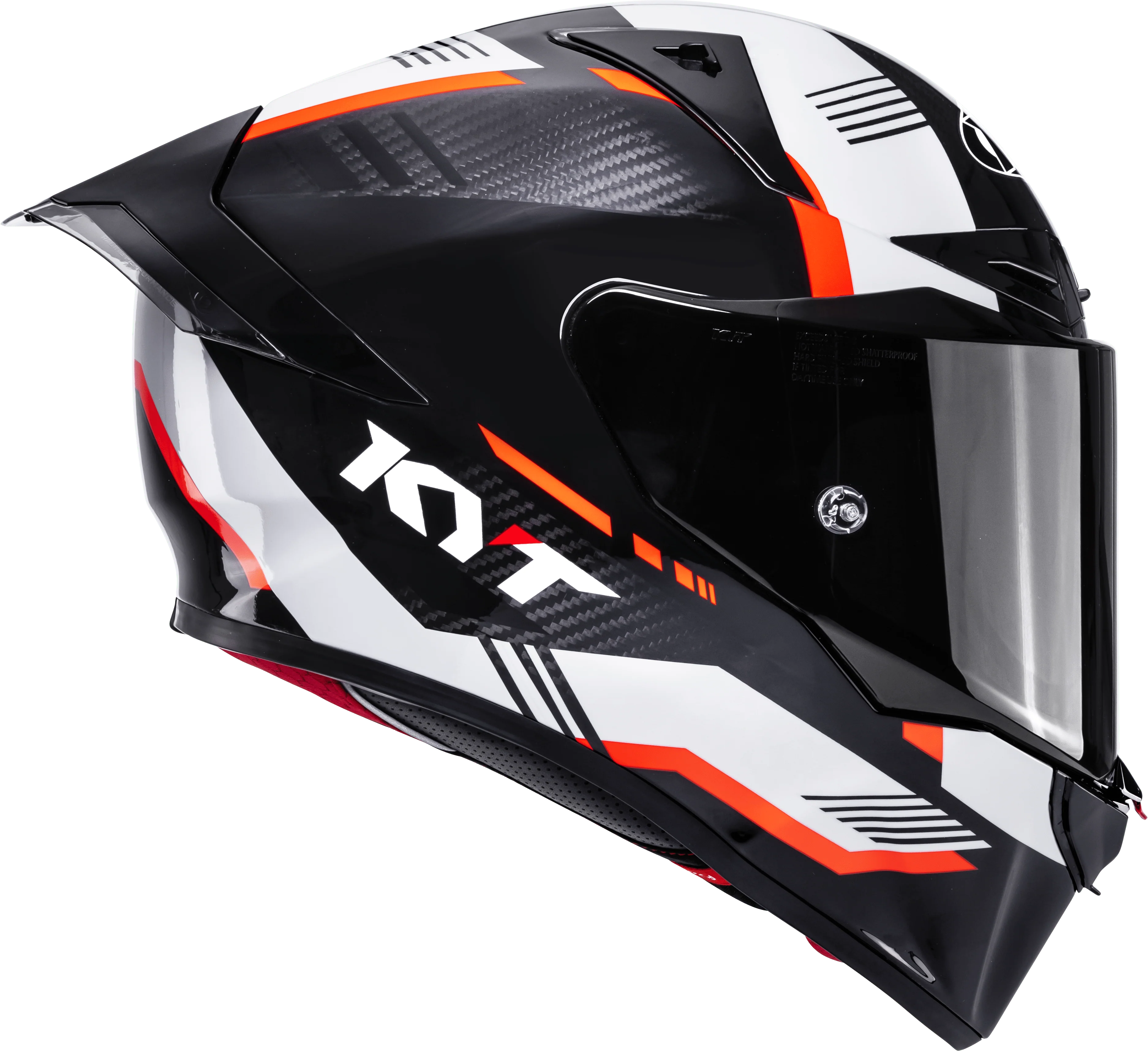 KYT R1R Racing Helm Carbon Zone Orange Y6R10008 - Image 4