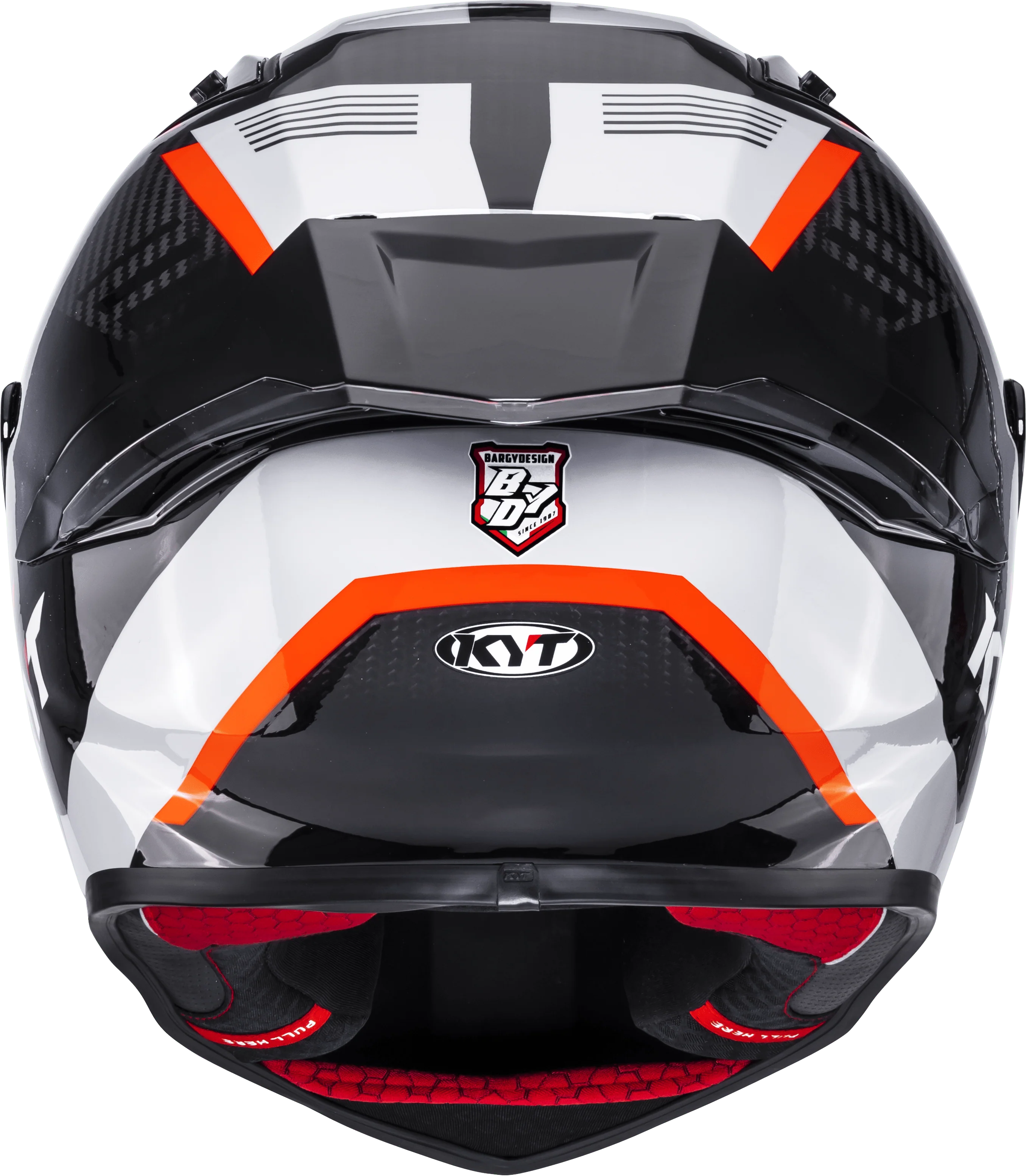 KYT R1R Racing Helm Carbon Zone Orange Y6R10008 - Image 6