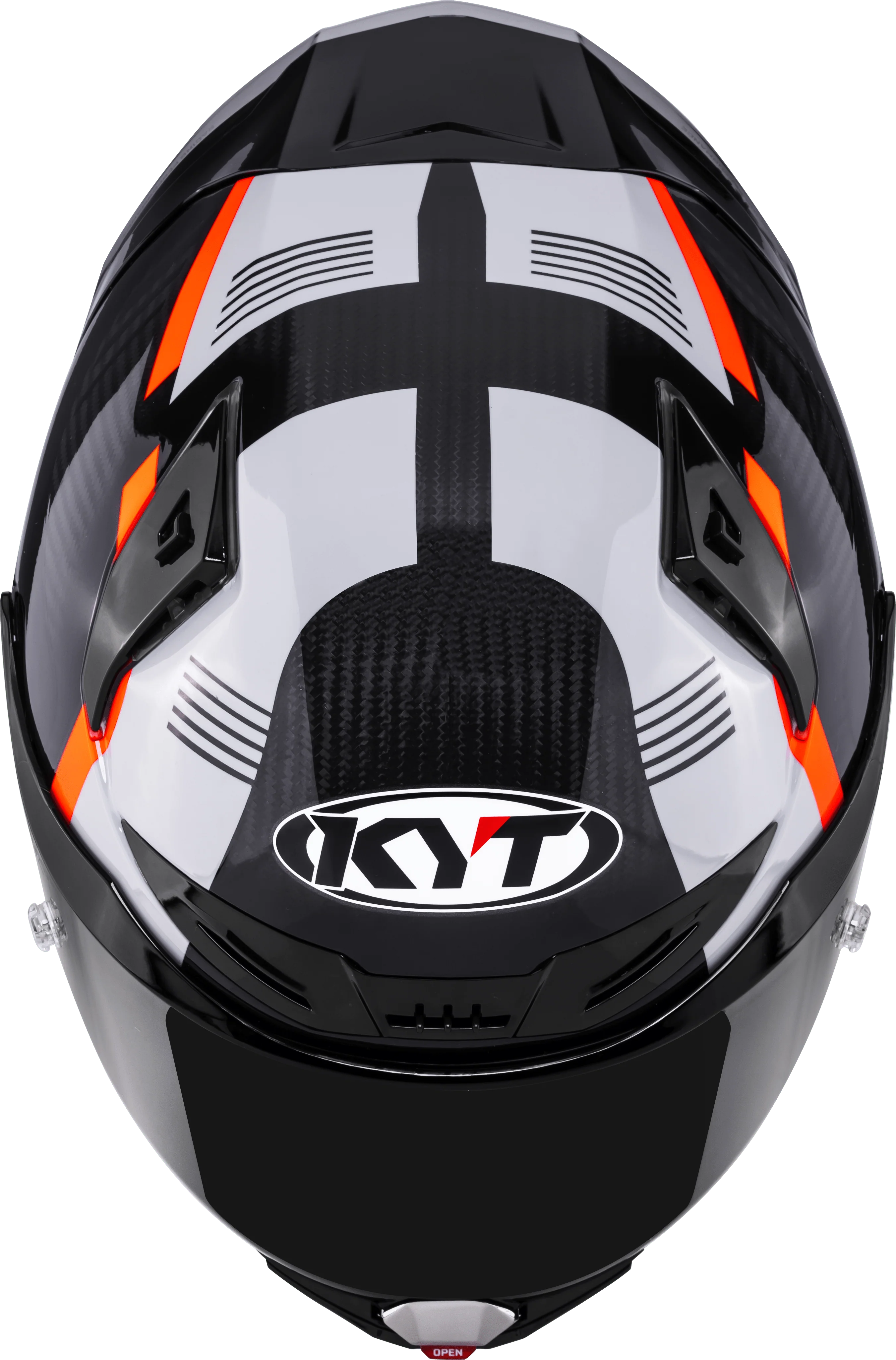 KYT R1R Racing Helm Carbon Zone Orange Y6R10008 - Image 9