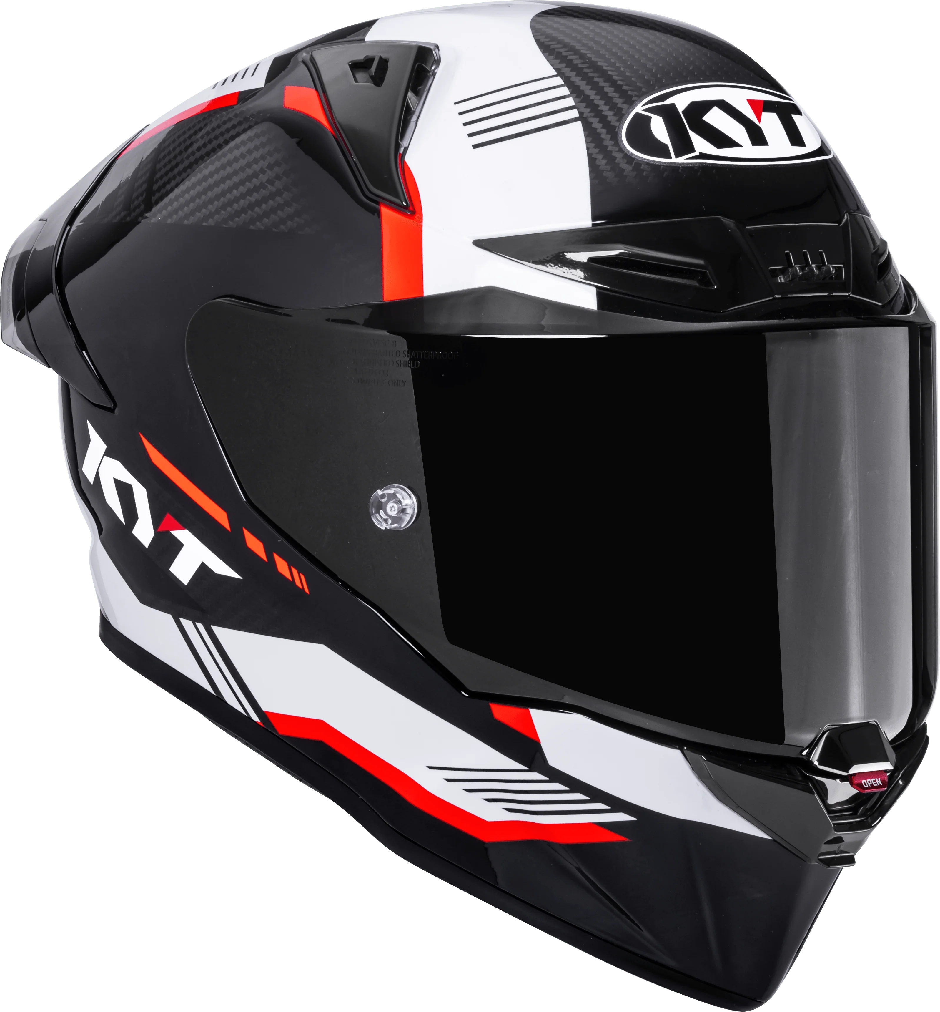 KYT R1R Racing Helm Carbon Zone Rot Y6R10007 - Image 3